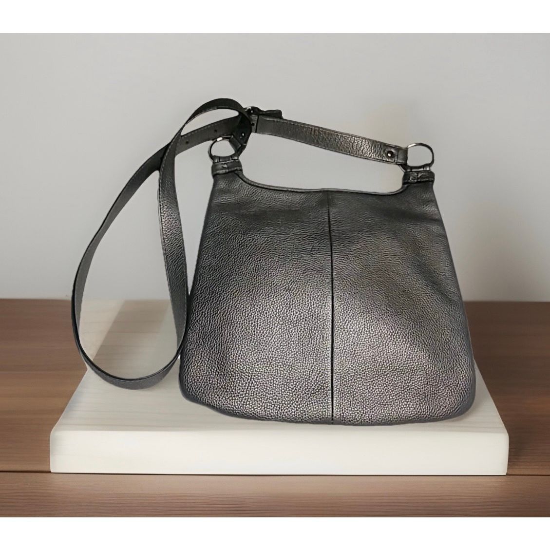 Coach Coach Leather Crossbody Pebbled Metallic Silver Penelope J11 Size ONE SIZE - 2 Thumbnail