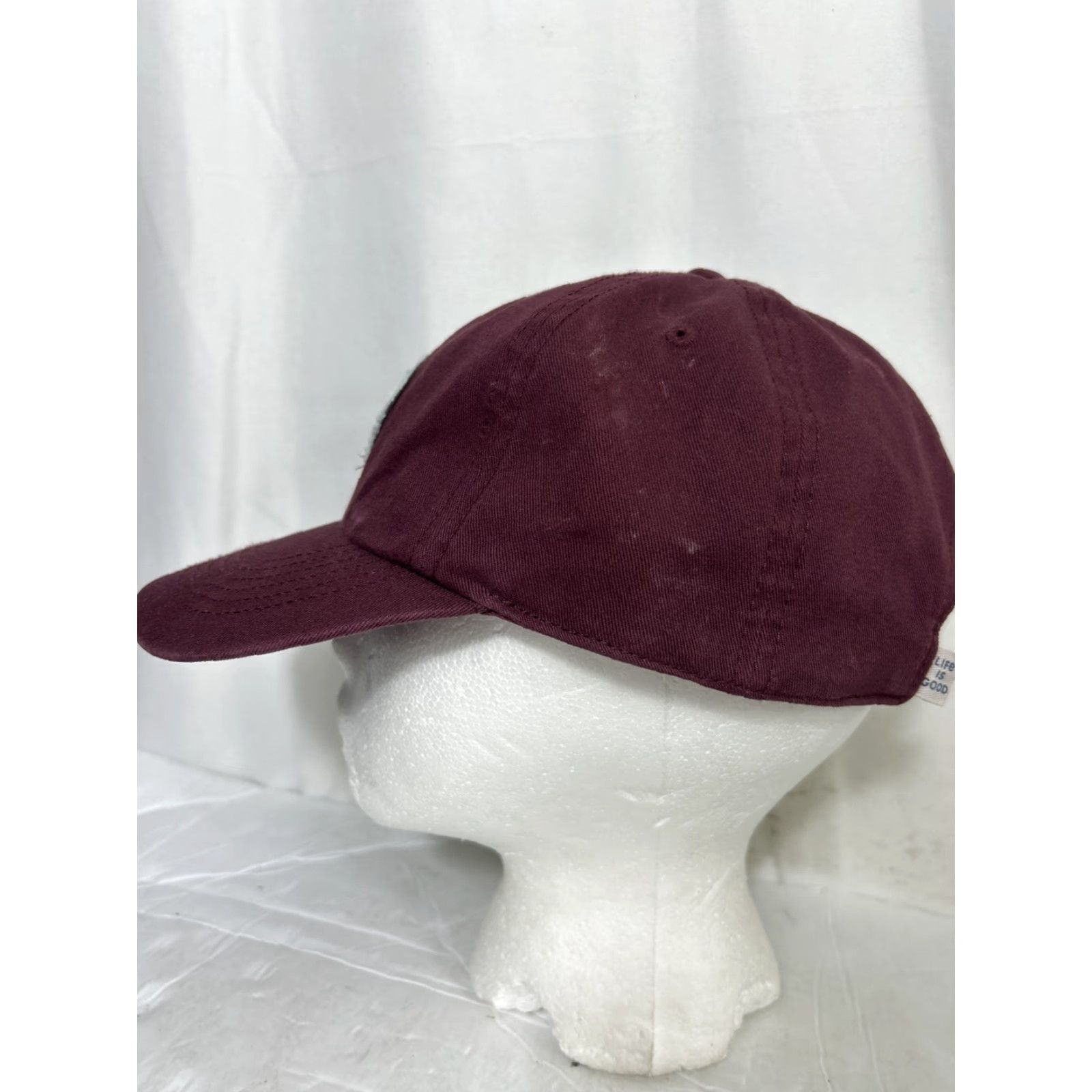 Life is Good Life Is Good Baseball Cap Mens One Size Adjustable Maroon White Dad Hat / Cap Size ONE SIZE - 6 Thumbnail