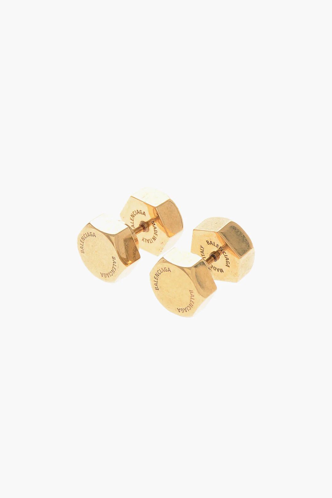 Balenciaga og1mm0426 Size: OS / Double-Face Earrings in Gold Size ONE SIZE - 1 Thumbnail