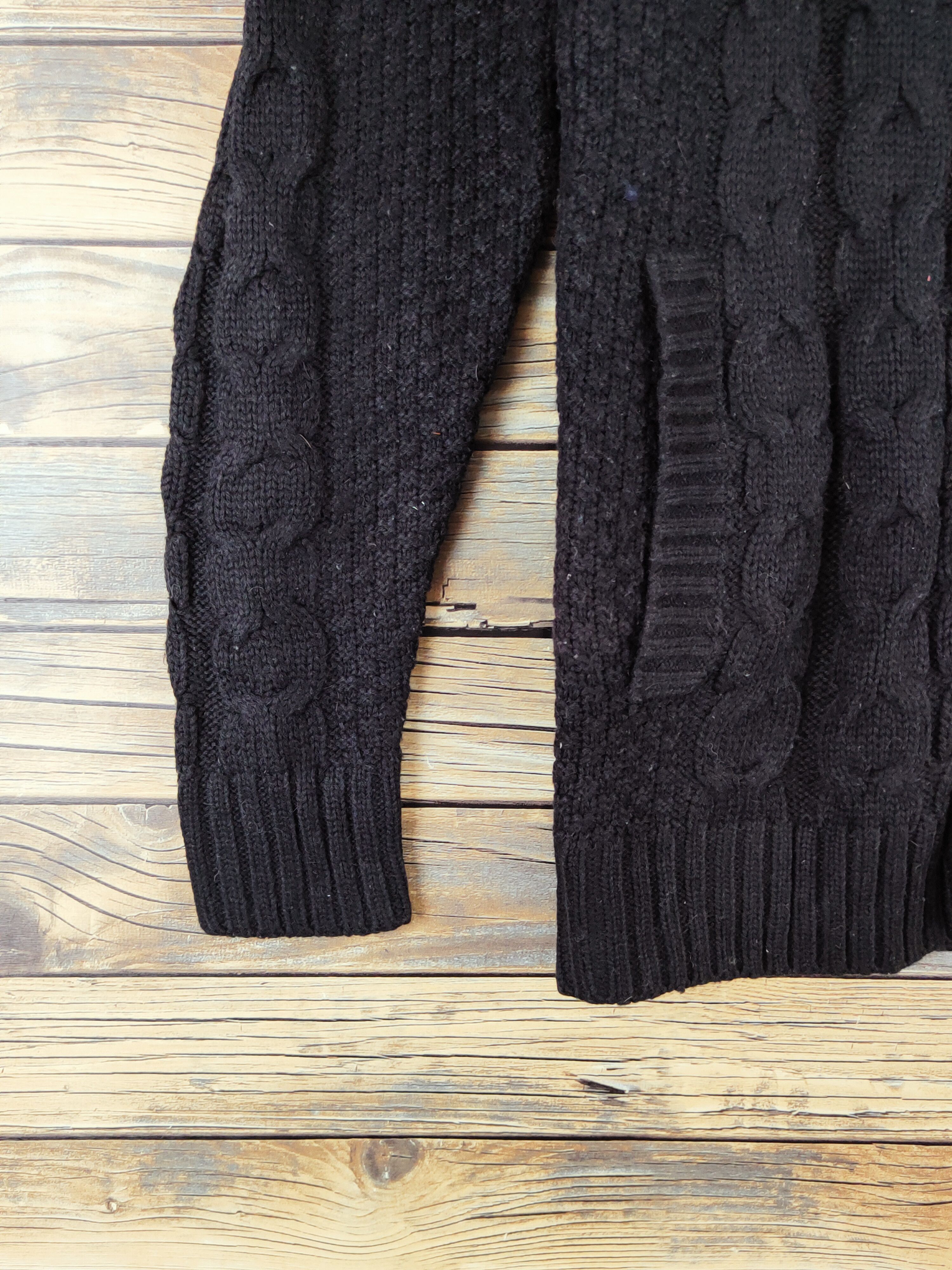 Homespun Knitwear × Vintage Divided H&M Black Knitwear Cardigan #W981 Size XS / US 0-2 / IT 36-38 - 4 Thumbnail