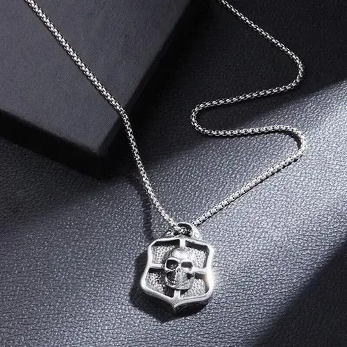 Jewelry Gothic Skull Cross Necklace Size ONE SIZE - 4 Thumbnail