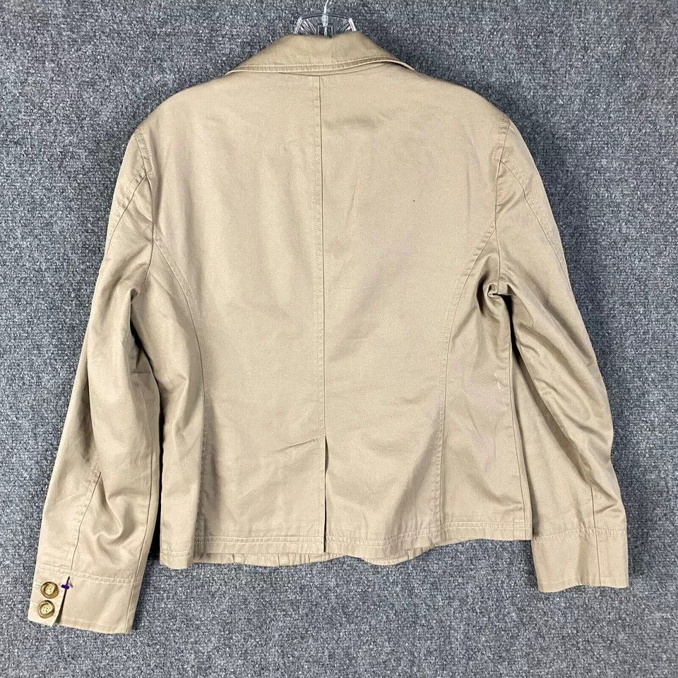 L.L. Bean LL Bean Coat Women's Size 10 Petite Tan 100% Cotton Adults Size L / US 10 / IT 46 - 7 Thumbnail