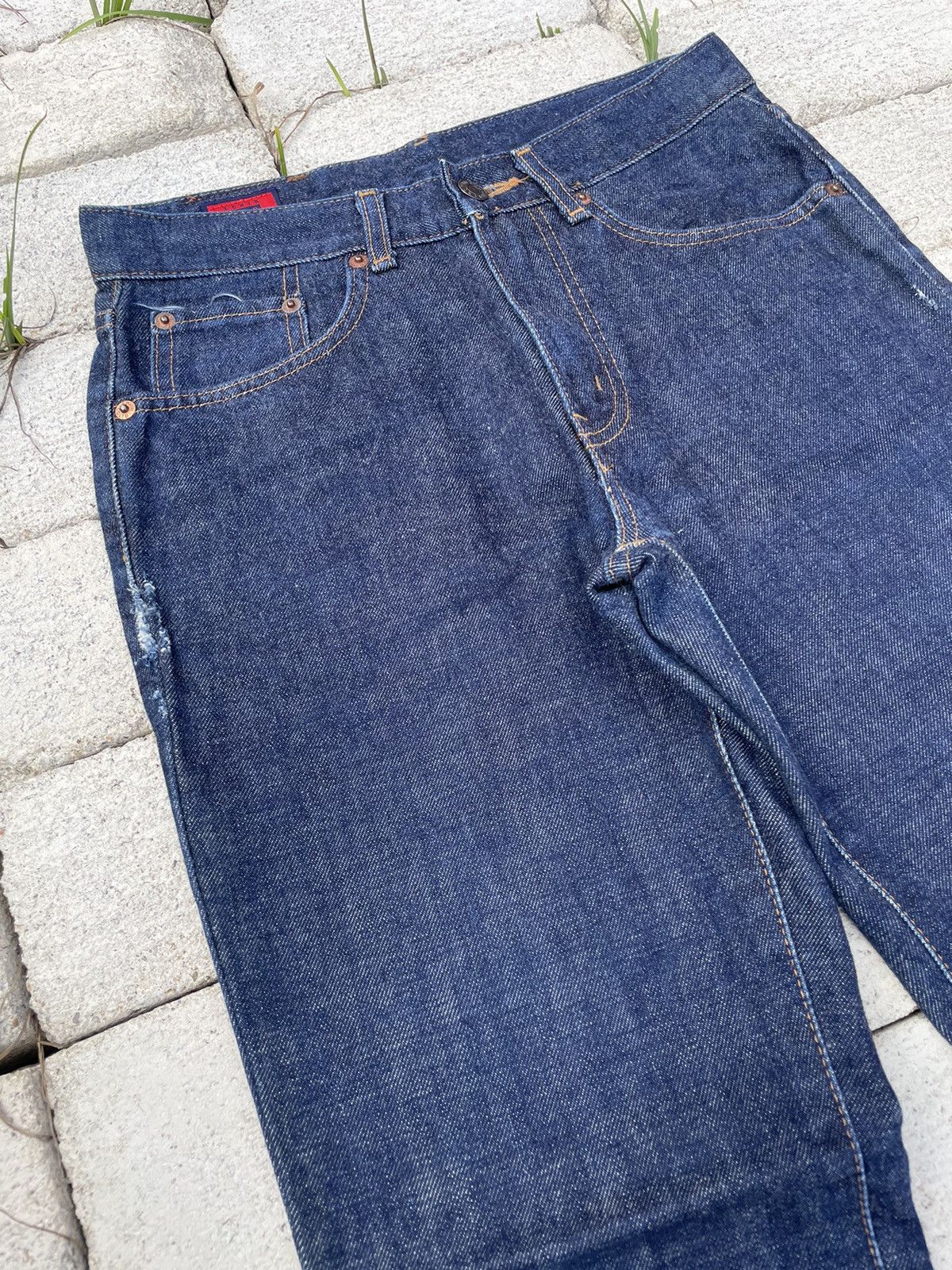 20471120 Edwin Miss 503 Minor Distress Flare Raw Denim (A41) Size 29" - 3 Thumbnail