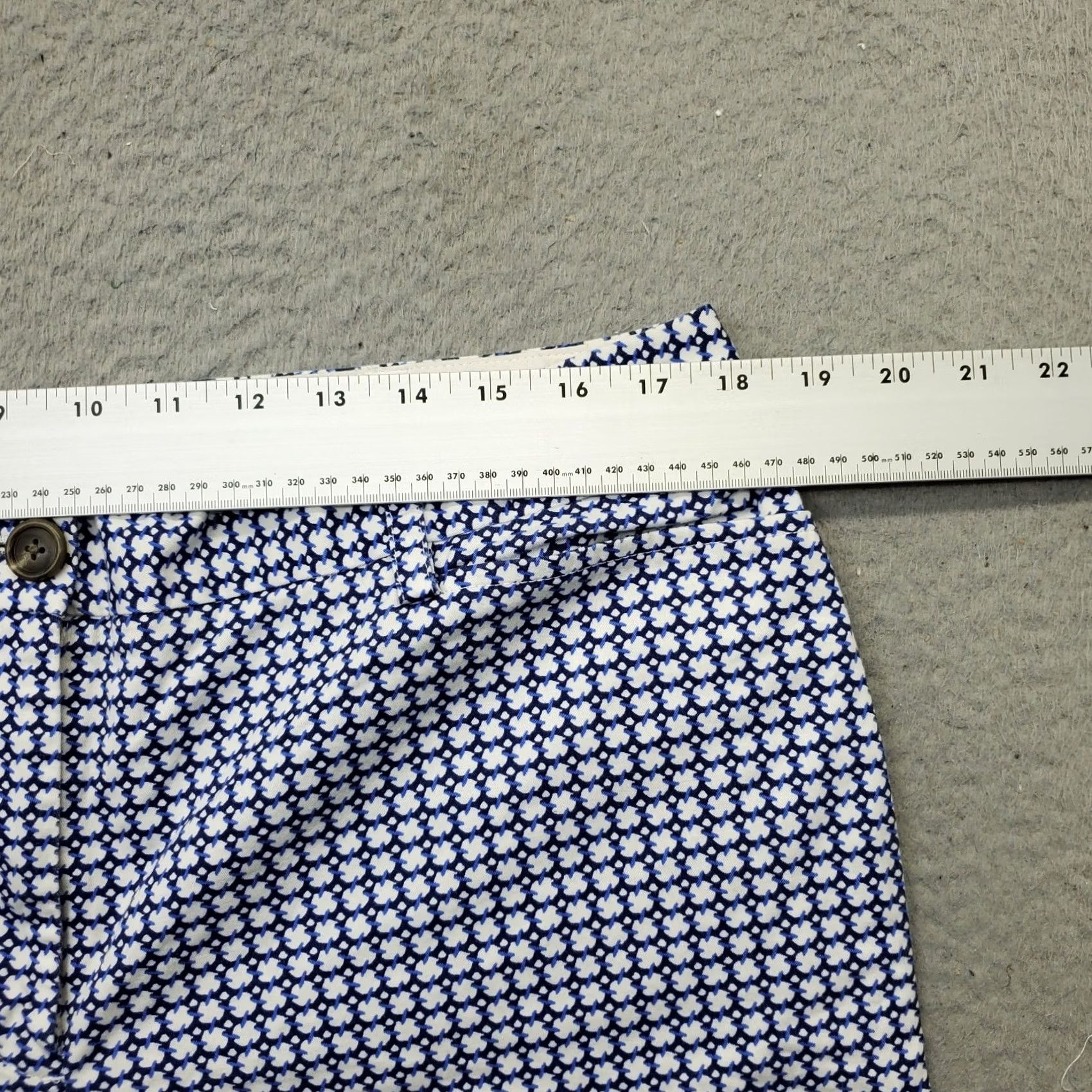 Lands' End Lands' End Chino Shorts Womens 14 Multi Geometric Print Regular Fit Flat Front XS? Size 36" / US 14 / IT 50 - 5 Thumbnail