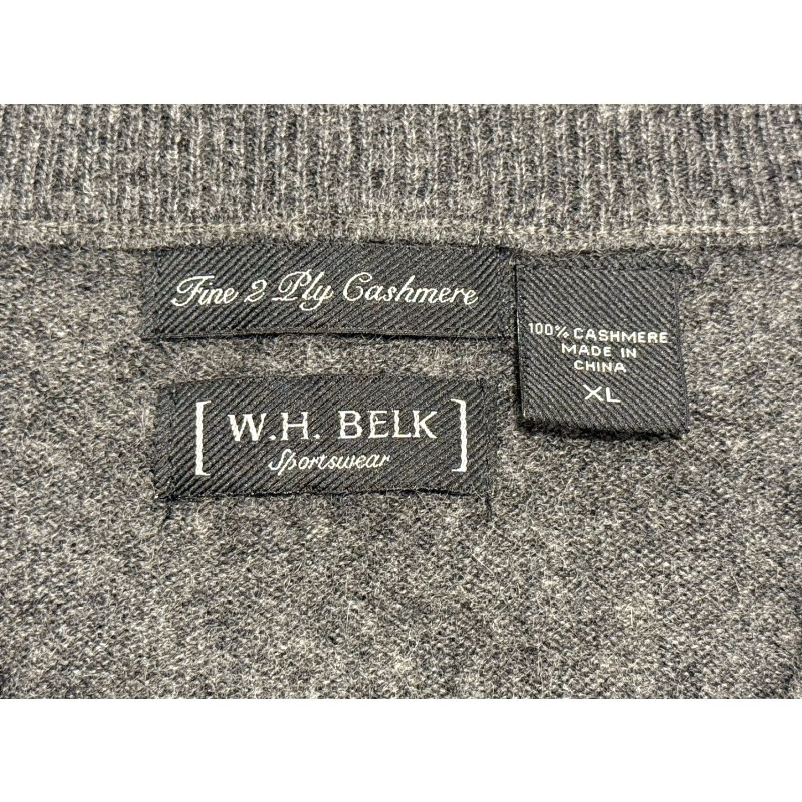 Vintage VINTAGE WH Belk Men’s Sweater Pullover Cashmere XL Fall Winter Casual Blue Gray Size US XL / EU 56 / 4 - 5 Thumbnail