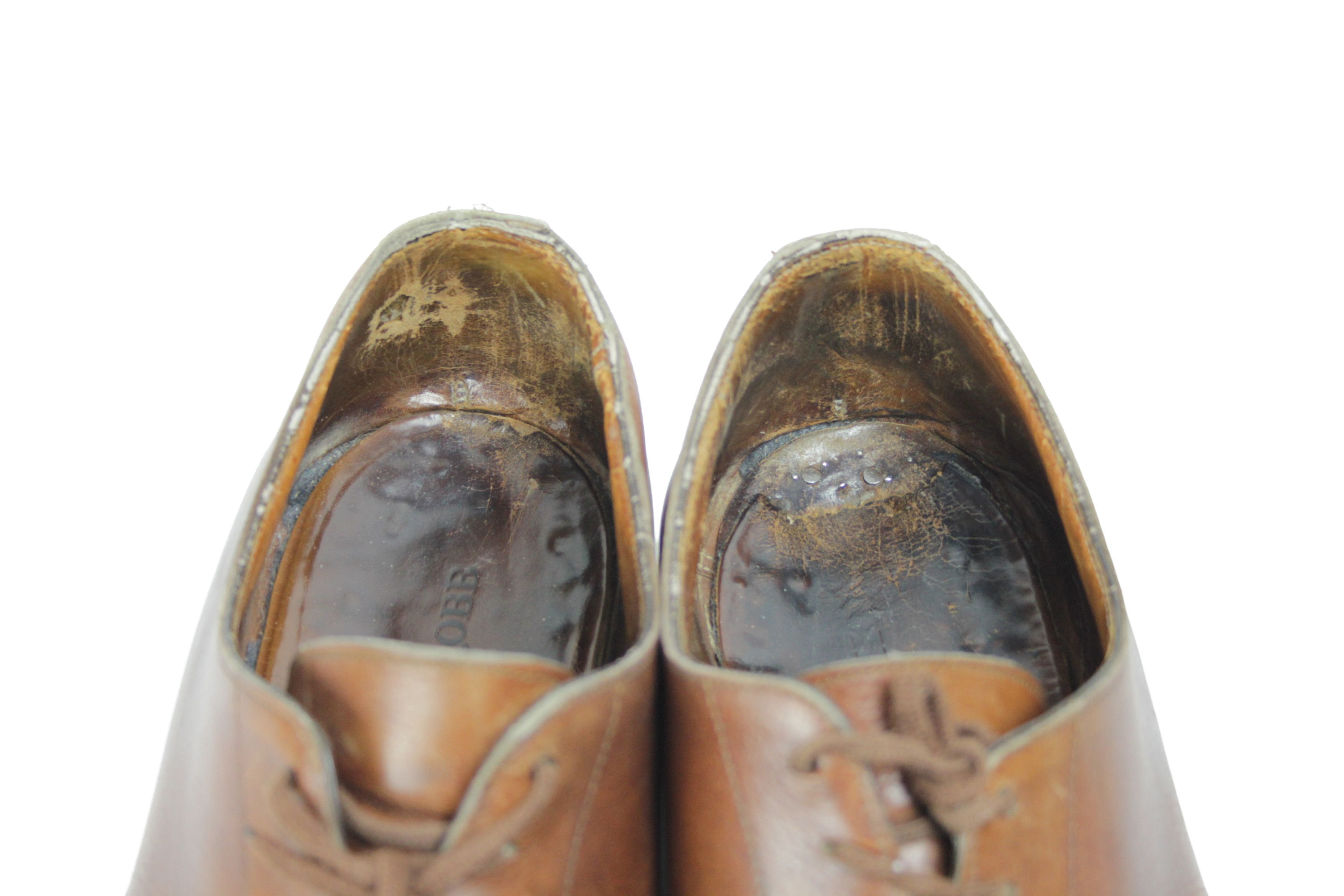John Lobb 90S Bespoke 5-Eyelet Cap Toe Blucher Derby Vintage Size US 10.5 / EU 43-44 - 13 Thumbnail