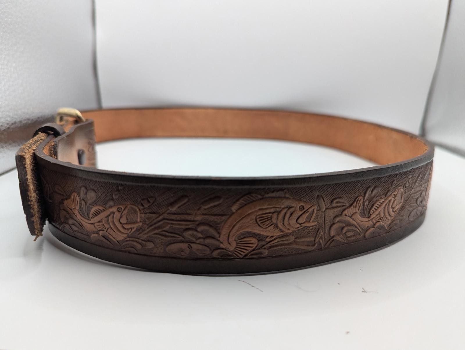 Designer Vintage Custom Leather Belt - Capt. Kirk Dakota Belt Co 36" Size ONE SIZE - 5 Thumbnail