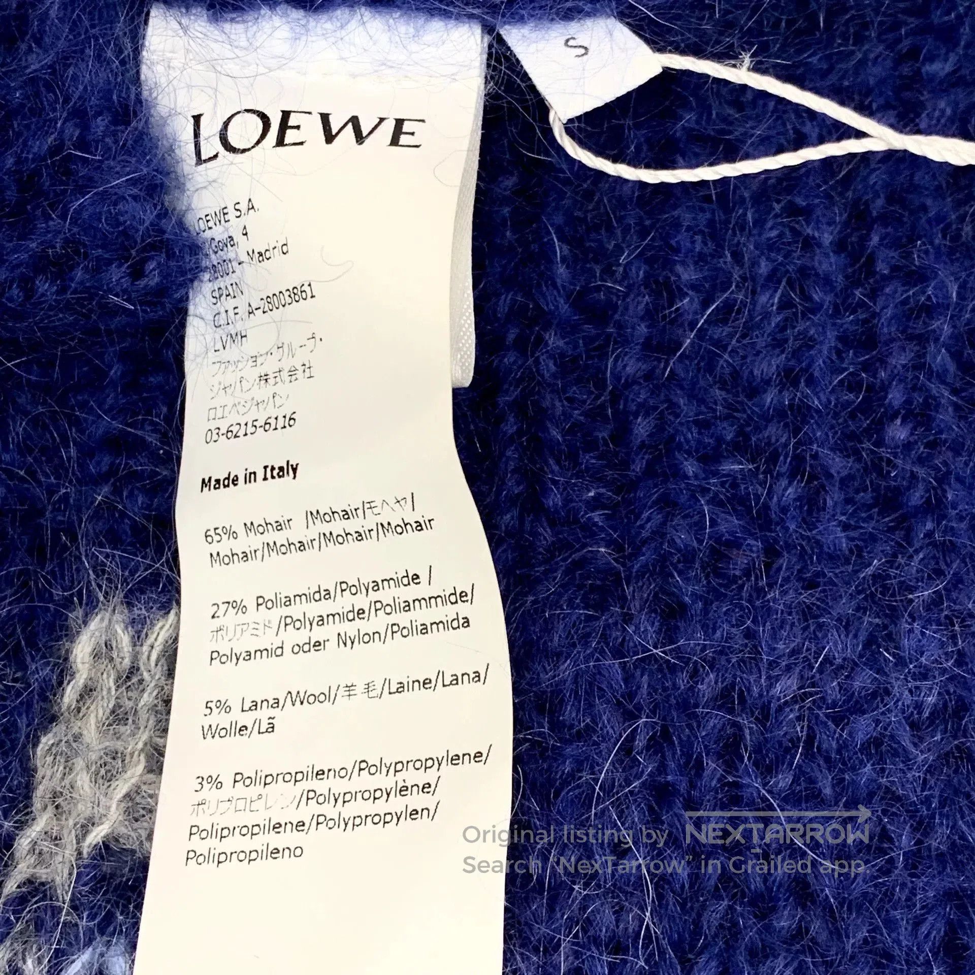 Loewe navy blue snowflake knit cardigan from Loewe. Size US S / EU 44-46 / 1 - 7 Thumbnail