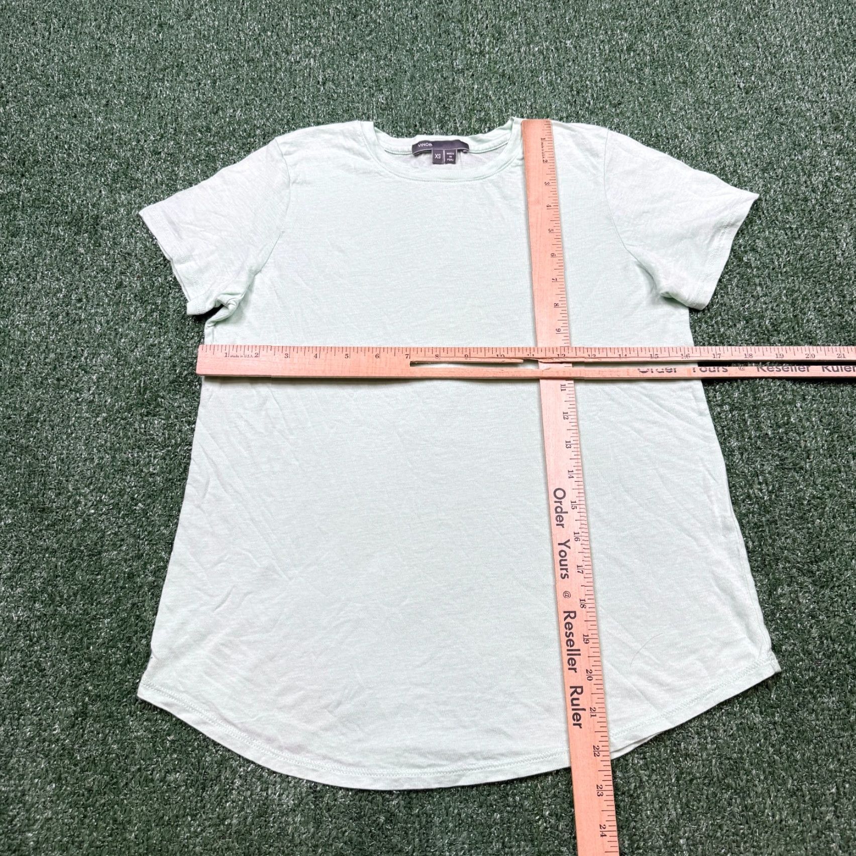 Vince Vince T Shirt Women's XS Green Short Sleeve Desinger Stretch Tee Shirt Size XS / US 0-2 / IT 36-38 - 3 Thumbnail