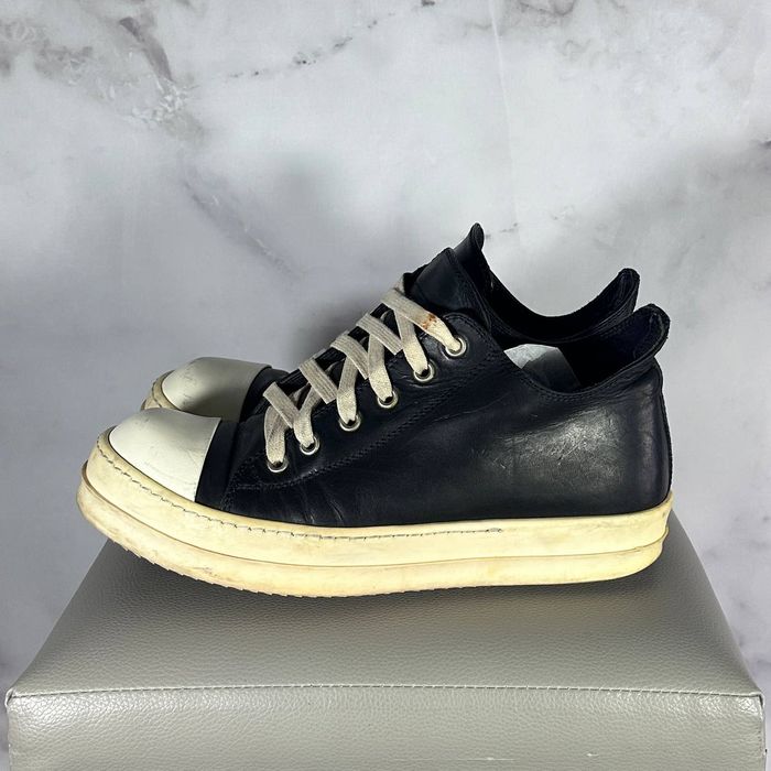 Rick Owens Mainline Calf Ramone Low Black/Milk | Grailed