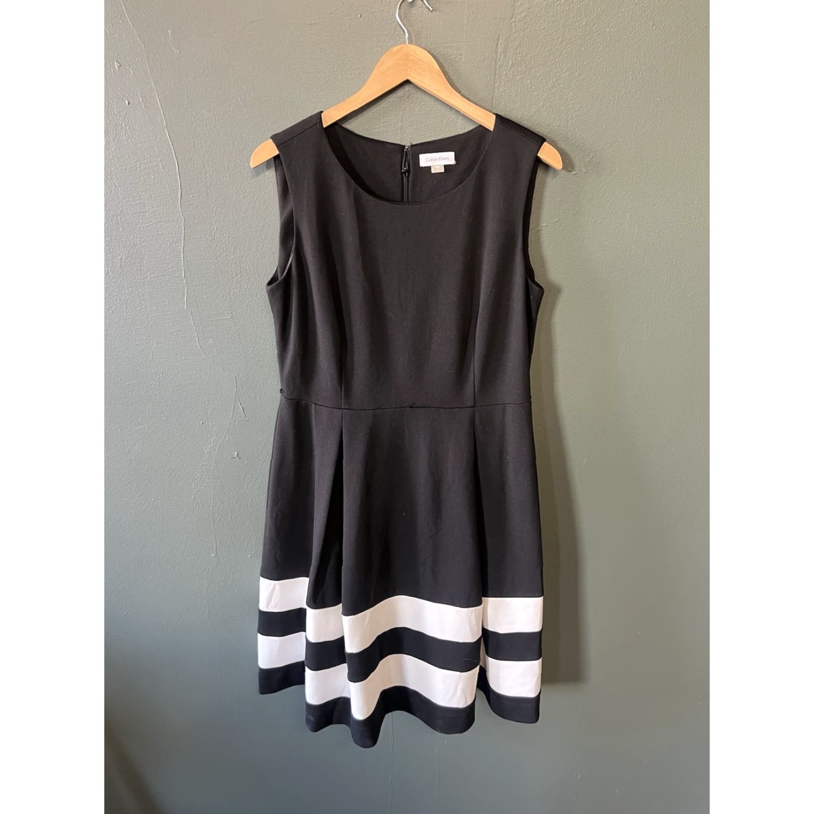 Calvin Klein Calvin Klein Womens Black Sleeveless Slip Dress Knee Length Size 12 Size XL / US 12-14 / IT 48-50 - 2 Thumbnail