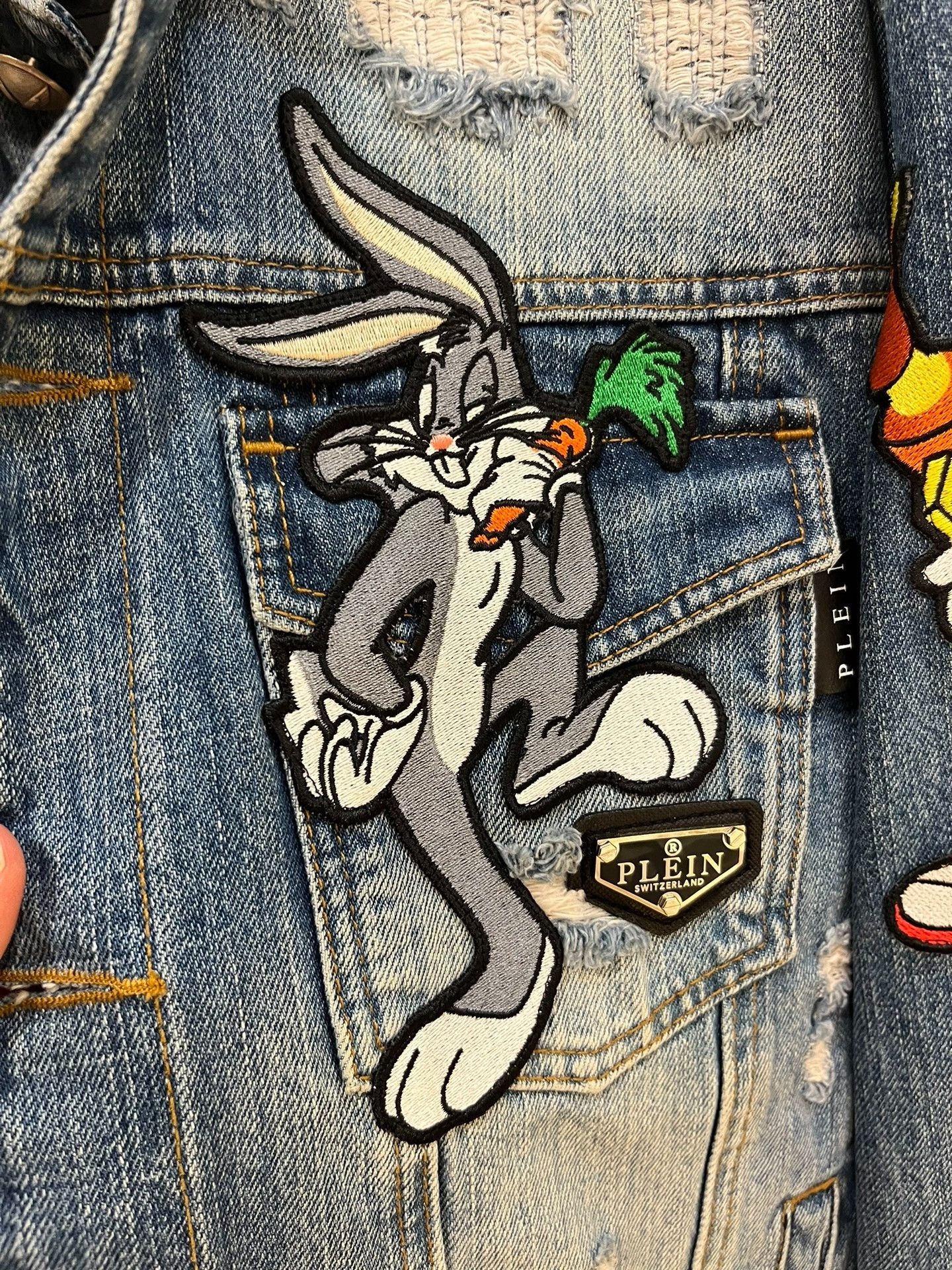 Philipp Plein Philipp Plein Looney Tunes Disney Denim Jacket Size US M / EU 48-50 / 2 - 6 Thumbnail