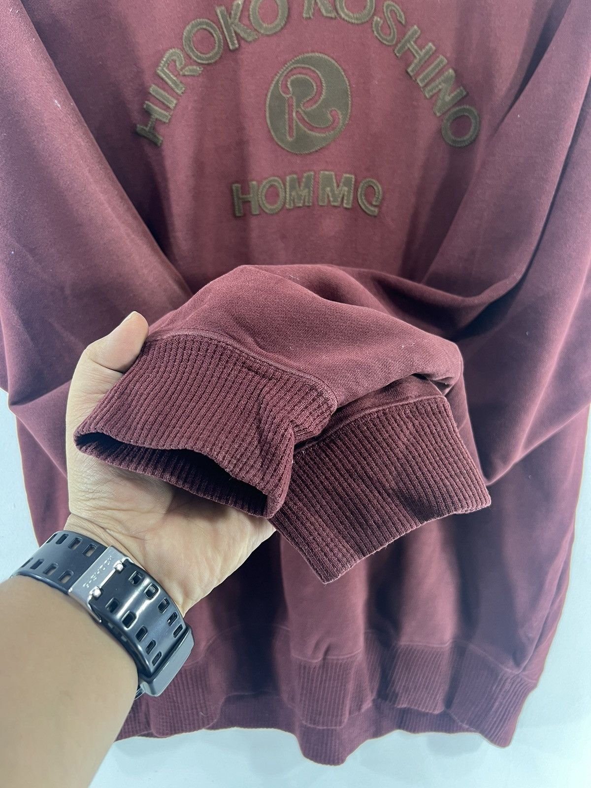 Hiroko Koshino Homme Vintage 90's Hiroko Koshino Homme Spellout Sweatshirt Size US L / EU 52-54 / 3 - 9 Thumbnail