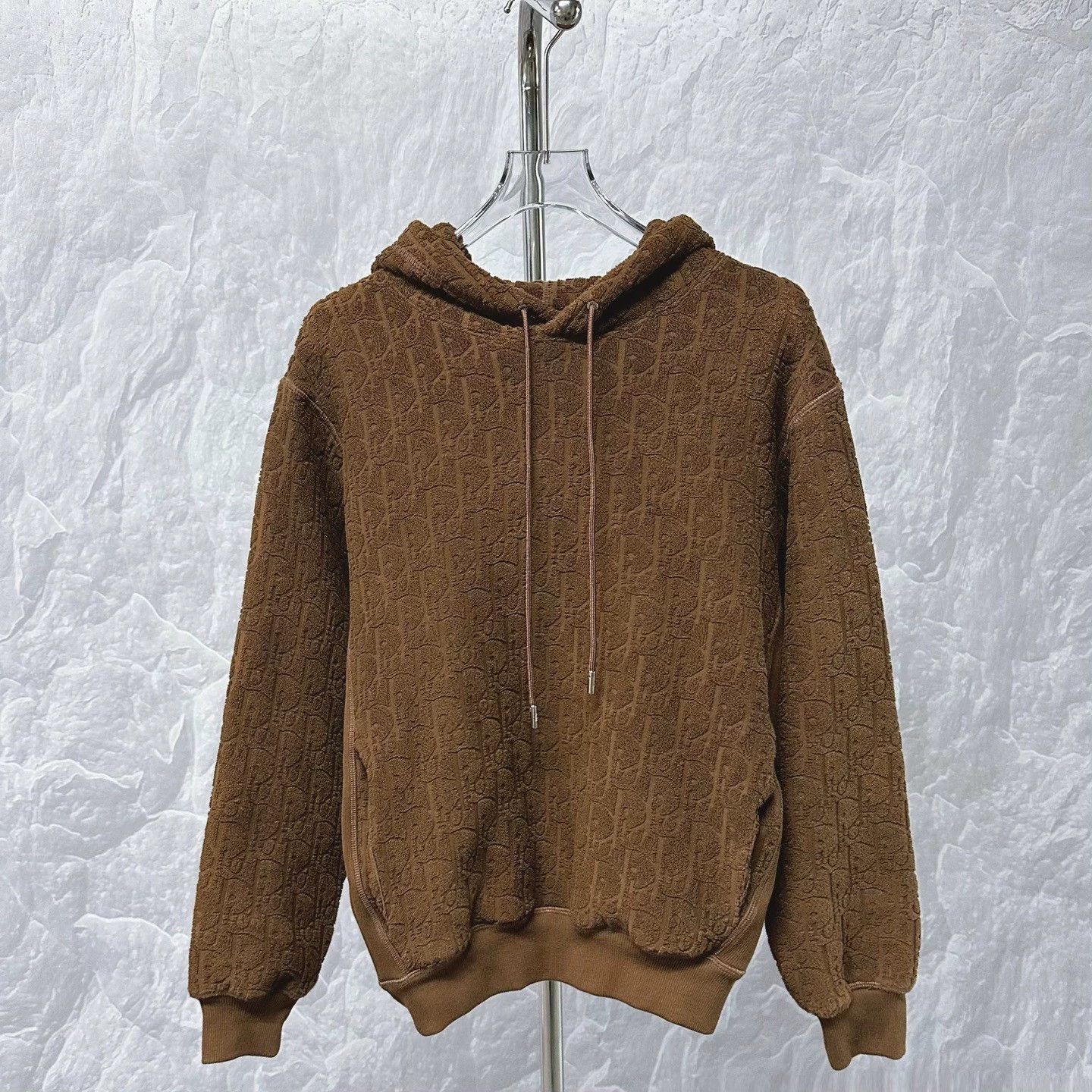 Dior dior patterned hooded sweatshirt in brown Size US S / EU 44-46 / 1 - 1 Thumbnail