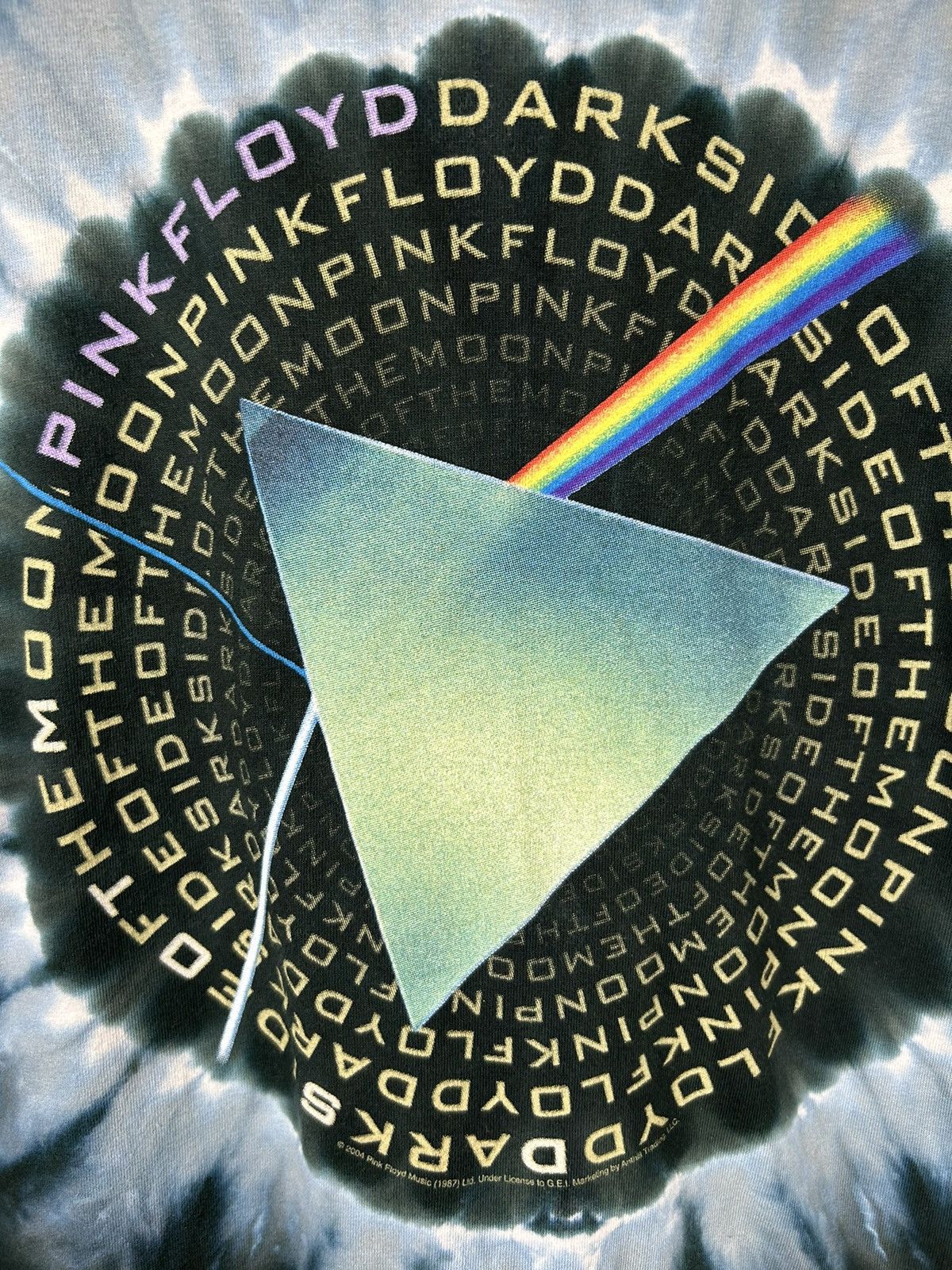 Band Tees × Liquid Blue × Vintage Vintage Pink Floyd Dark Side of The Moon Tie Dye T shirt Size US M / EU 48-50 / 2 - 5 Thumbnail