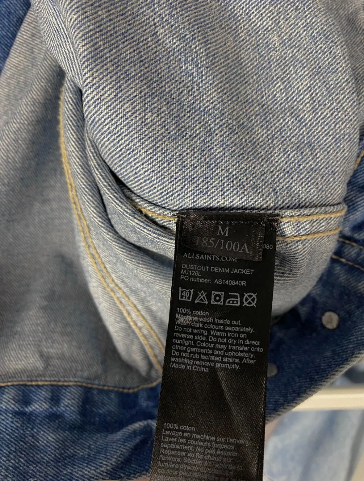 Allsaints All Saints Spitalfields Dustout Distressed Denim Jacket Size US M / EU 48-50 / 2 - 20 Thumbnail