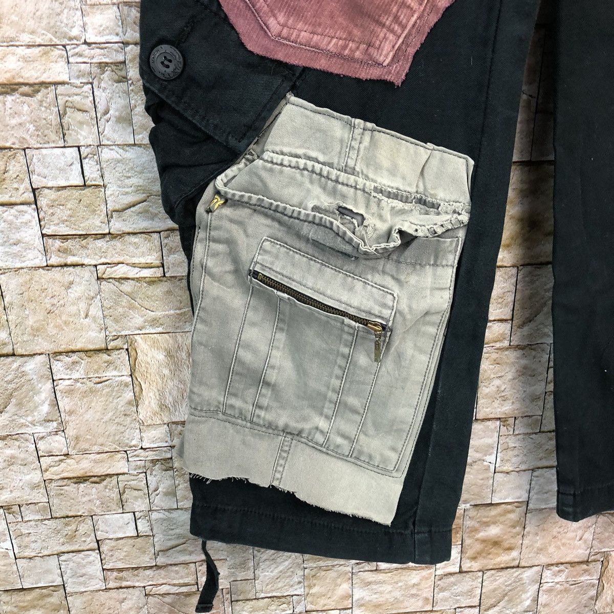 Japanese Brand Matchstick Black Cargo Multipocket Pants #A145 Size US 34 / EU 50 - 14 Thumbnail
