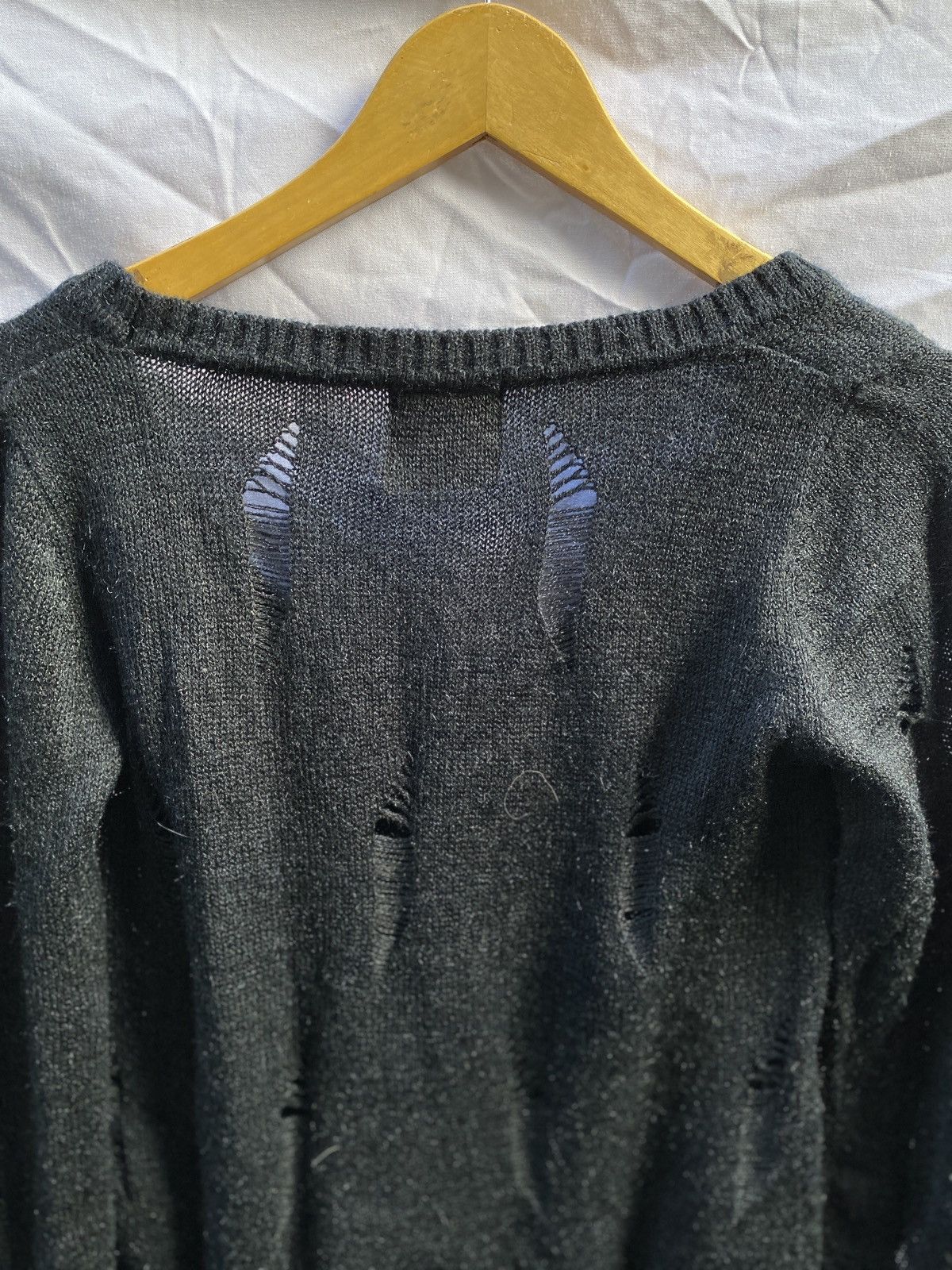 20471120 Japanese Distressed Grunge Punk Numbernine styled knitted Size US M / EU 48-50 / 2 - 9 Thumbnail