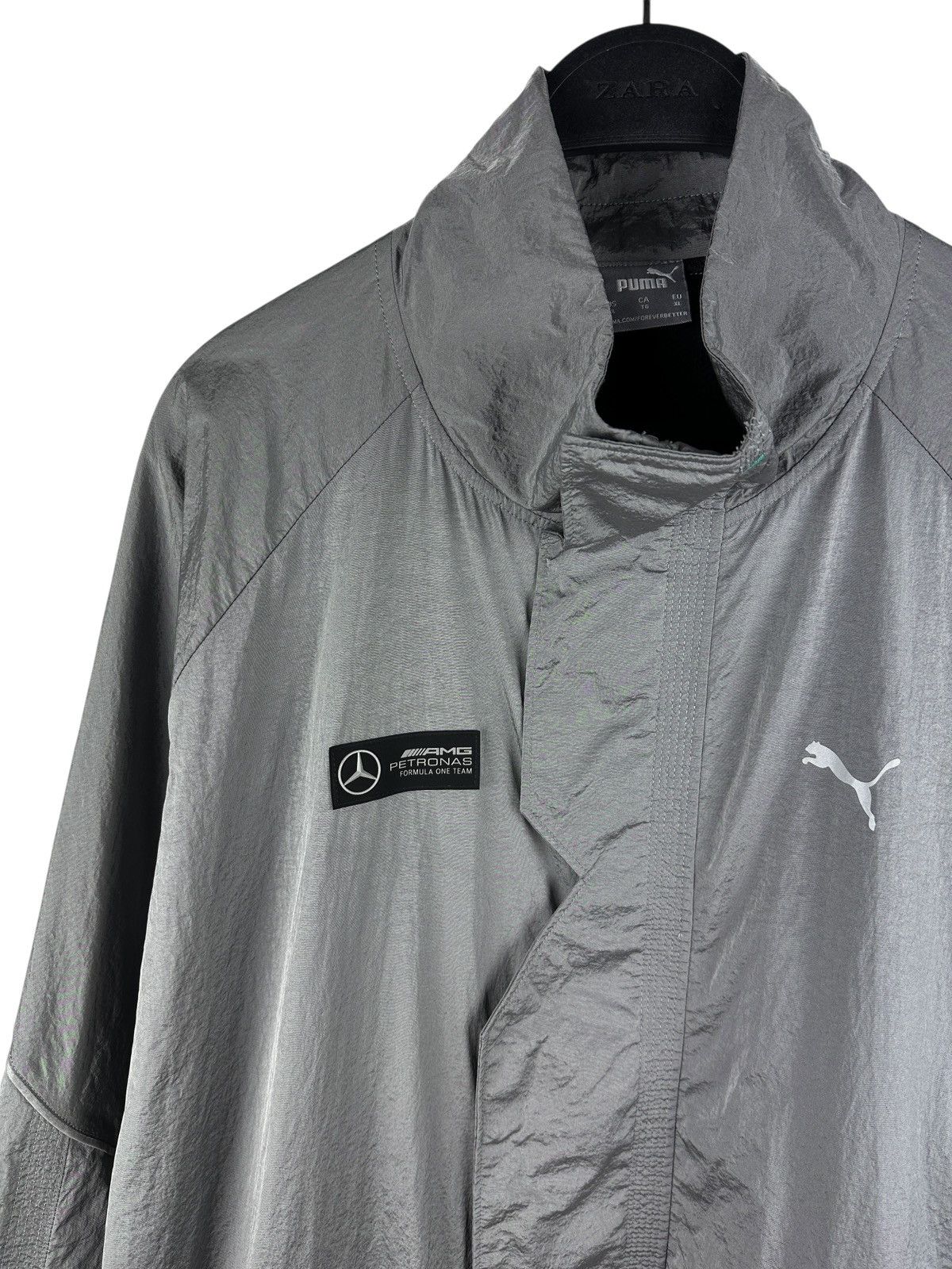 Mercedes-Benz × Puma Puma x Mercedes AMG Petronas Formula One Team Silver Jacket Size US XL / EU 56 / 4 - 2 Thumbnail