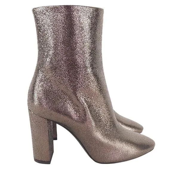 Saint Laurent Paris Saint Laurent Lou Ankle Boot 36 6 Metallic Leather Gun Metal Size US 6 / IT 36 - 1 Thumbnail