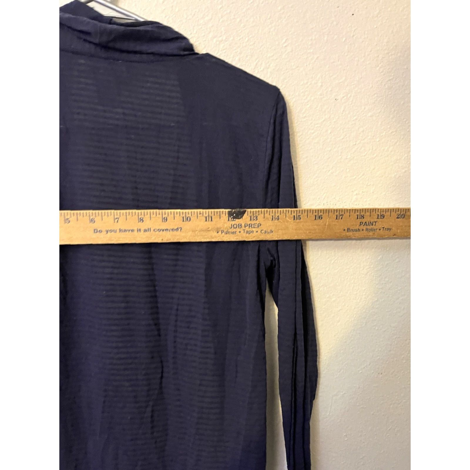 Ann Taylor LOFT Cardigan Sweater Blue Open Front Long Sleeve Size S Womens Knit Cotton Blend Size S / US 4 / IT 40 - 4 Thumbnail