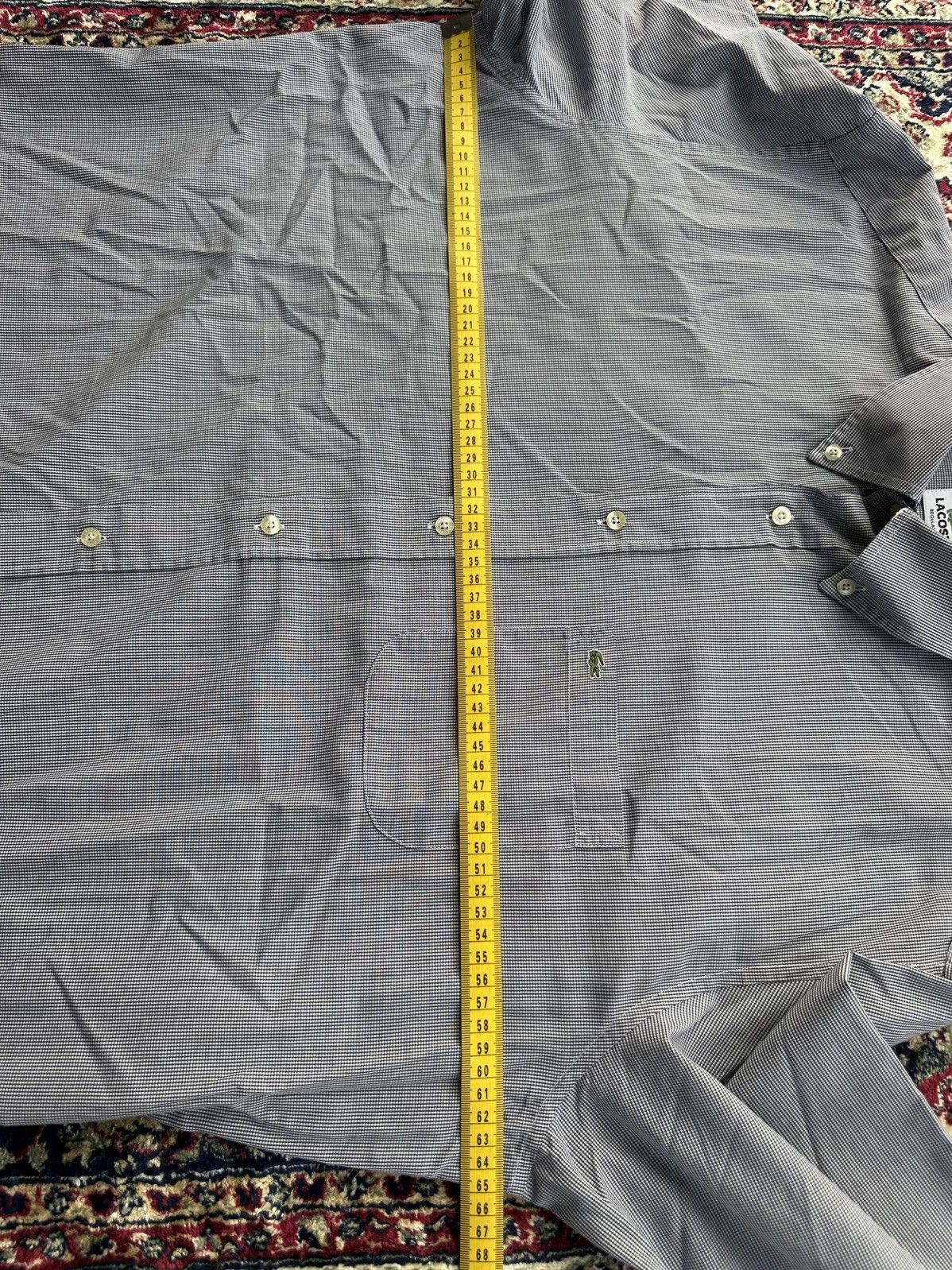 Lacoste Summer Grey/Blue Lacoste Shirt Size 45 Size US XL / EU 56 / 4 - 11 Thumbnail
