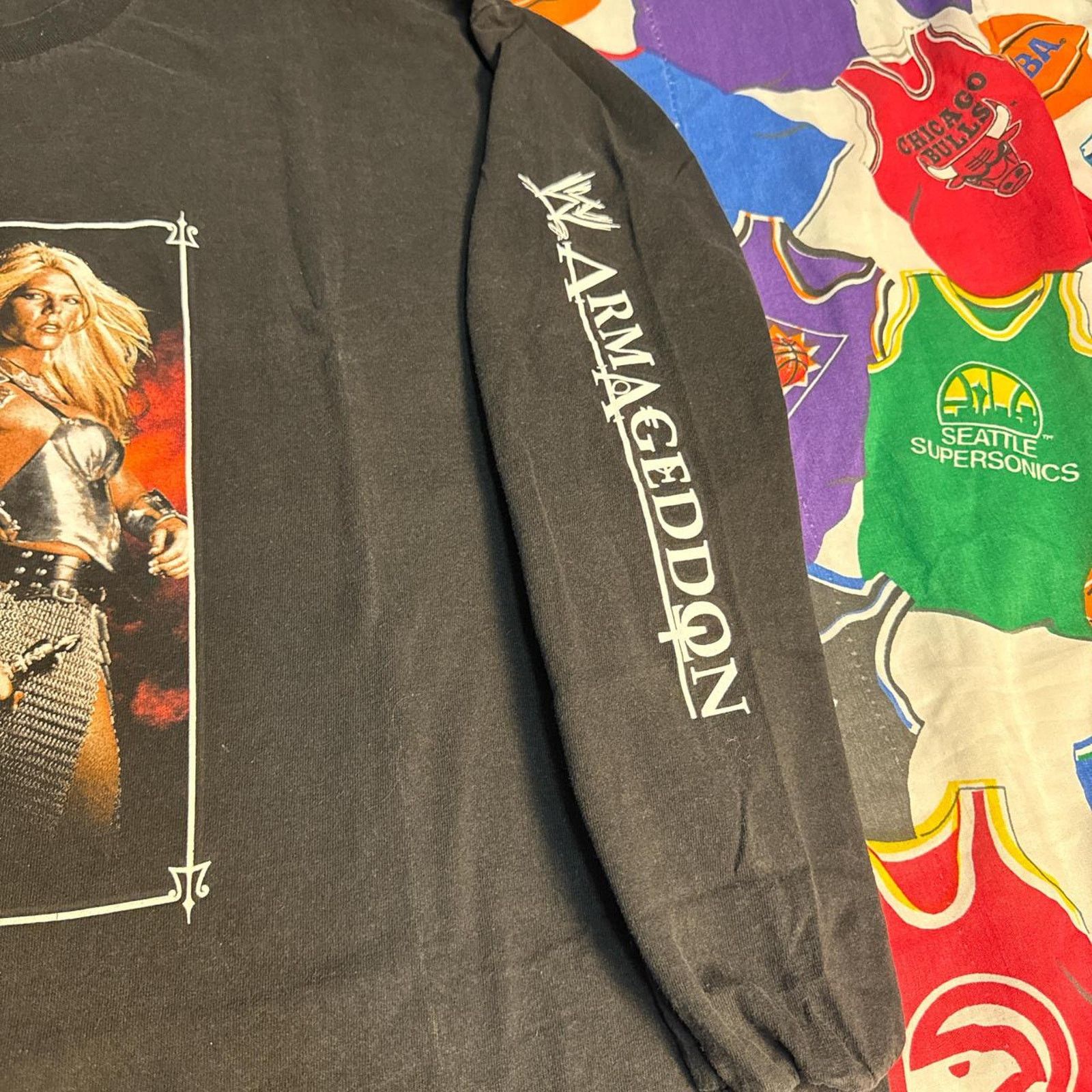 Vintage × WWE × WWF Vintage 2002 WWE Armageddon POV Torrie Wilson Wrestling Tee Size US XL / EU 56 / 4 - 4 Thumbnail
