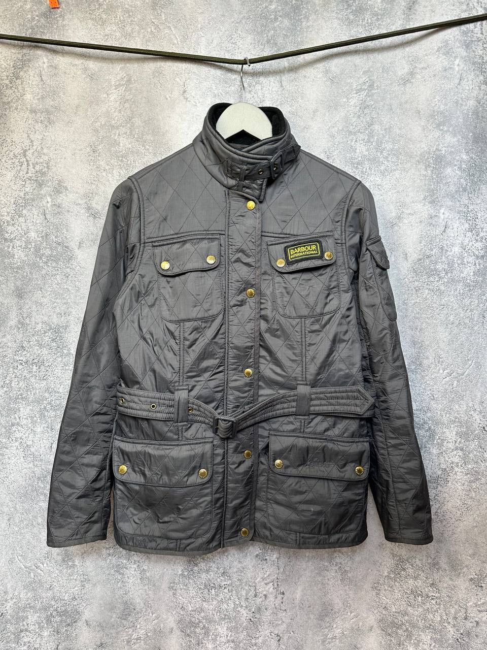 Barbour Barbour International Quilted Jacket with Belt Biker Size L / US 10 / IT 46 - 2 Thumbnail