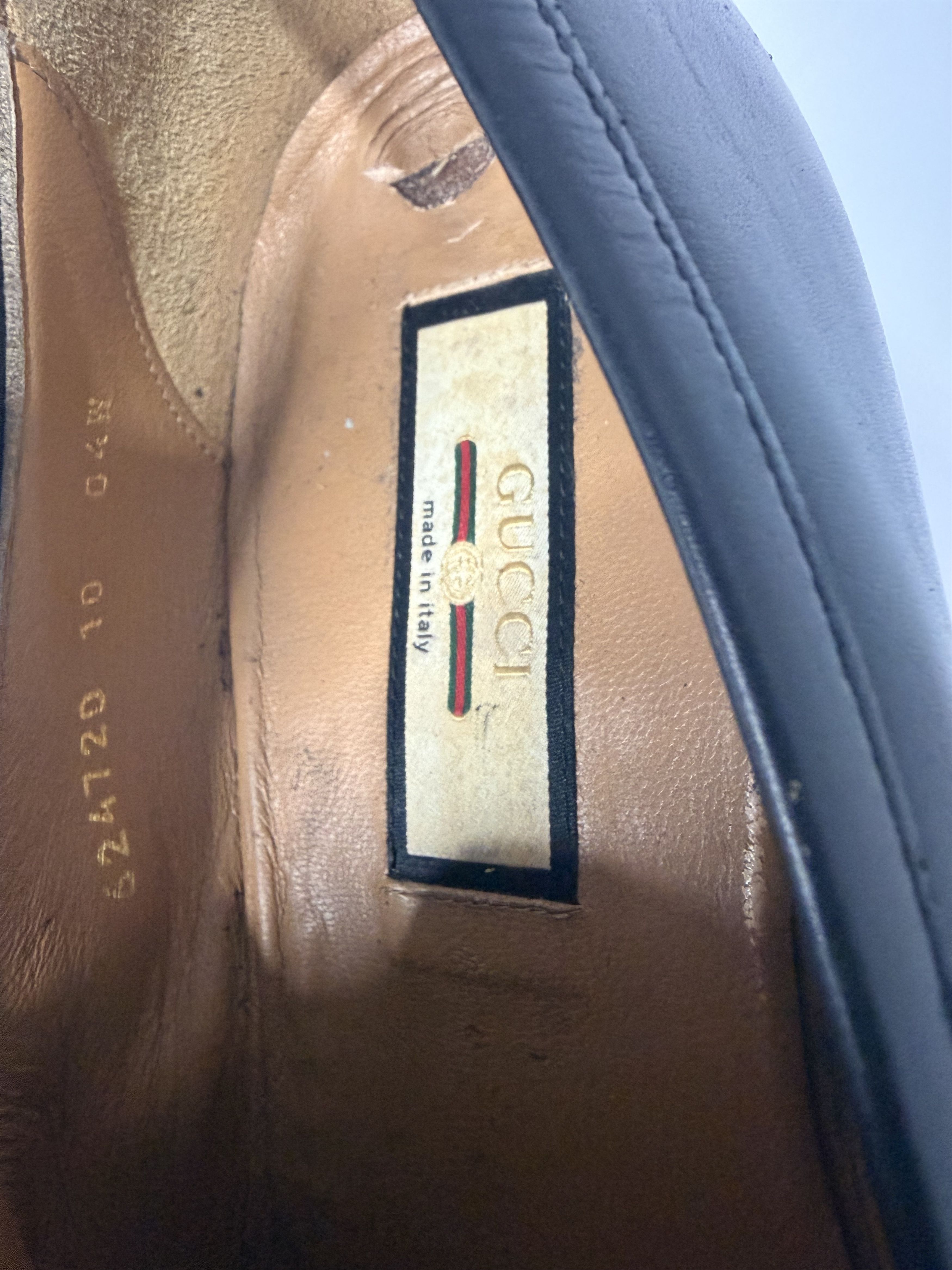 Gucci Gucci Black Leather Web GG Detailed Tassel Loafers Size US 10 / EU 43 - 9 Thumbnail