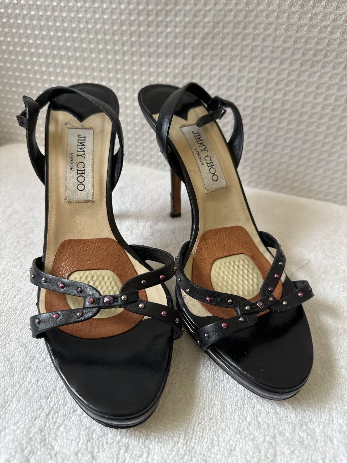 Jimmy Choo Jimmy Choo Studded Leather Sandals Size US 9.5 / IT 39.5 - 3 Thumbnail
