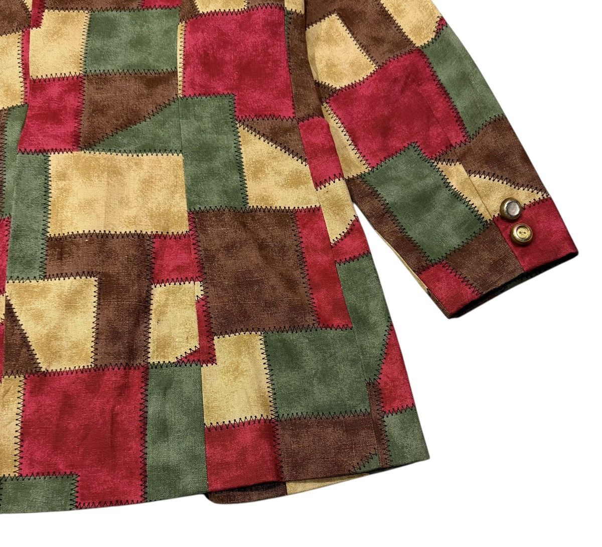 Vintage Vintage 90’s Multicolour Patchwork Style Buttons Jacket Size M / US 6-8 / IT 42-44 - 13 Thumbnail