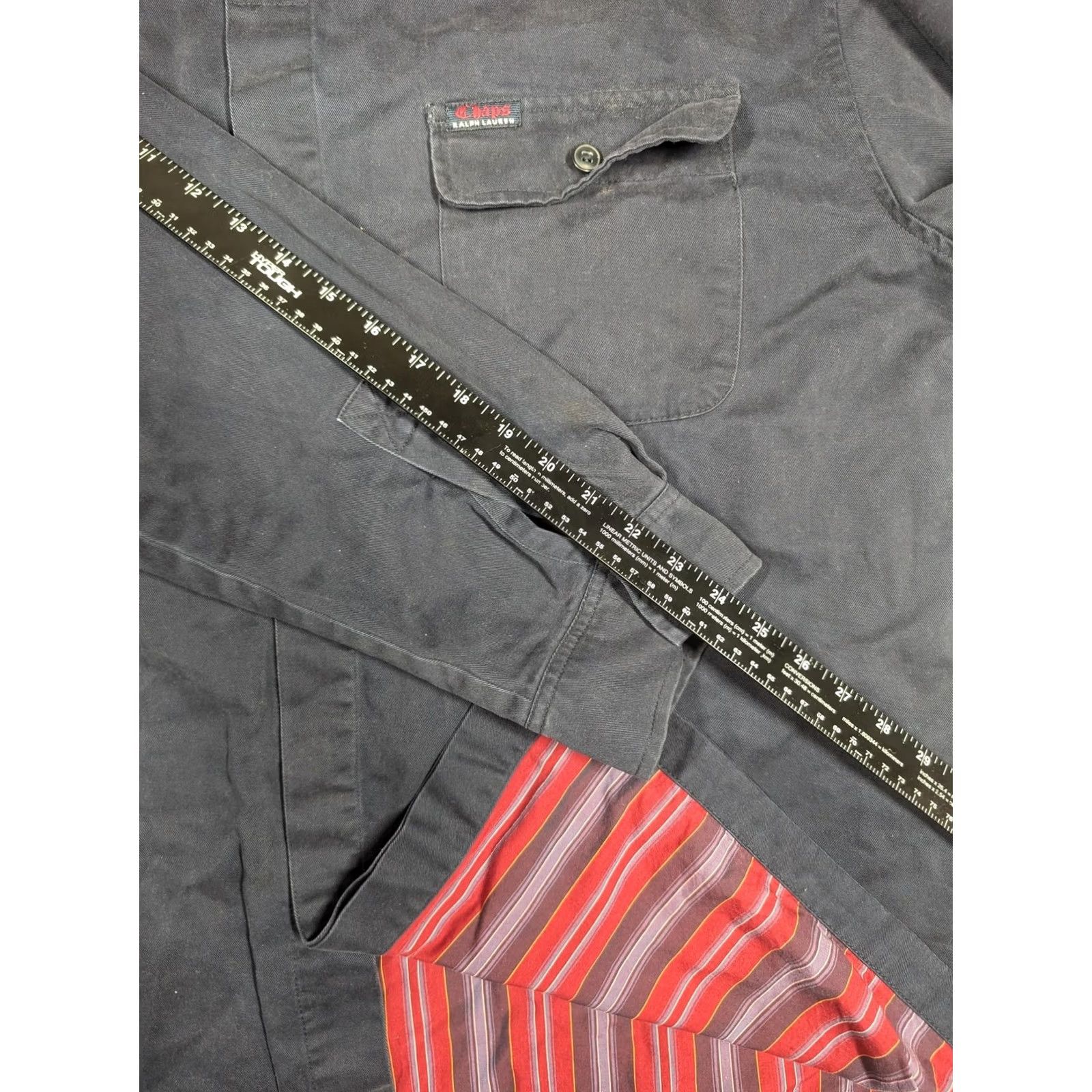 Chaps Chaps Ralph Lauren Shirt Mens Large Blue Lined Cotton Button Down Shacket Pocket Size US L / EU 52-54 / 3 - 5 Thumbnail