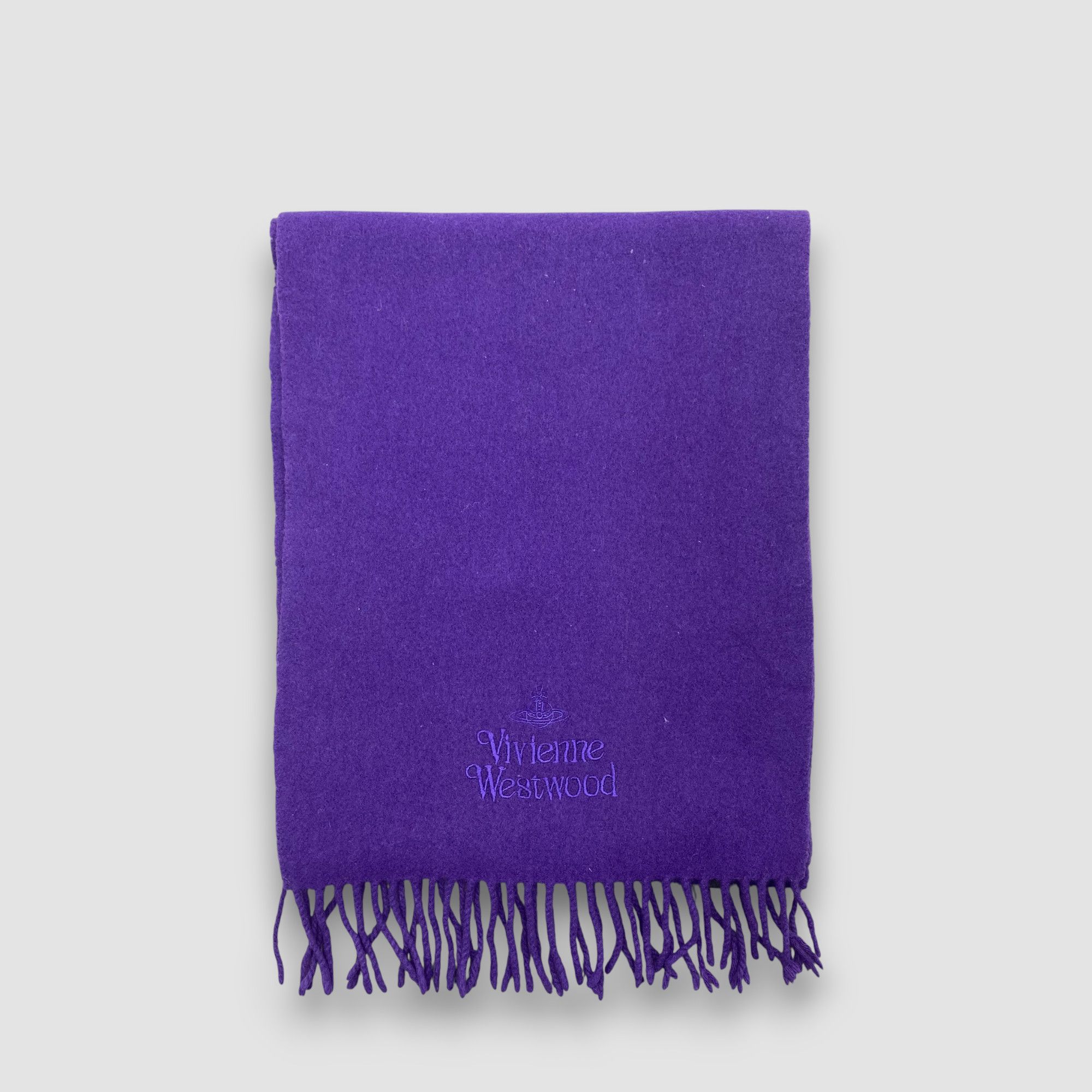 Japanese Brand Vintage Vivienne Westwood Scarf Muffler Orbs Wool Scarves Size ONE SIZE - 2 Thumbnail