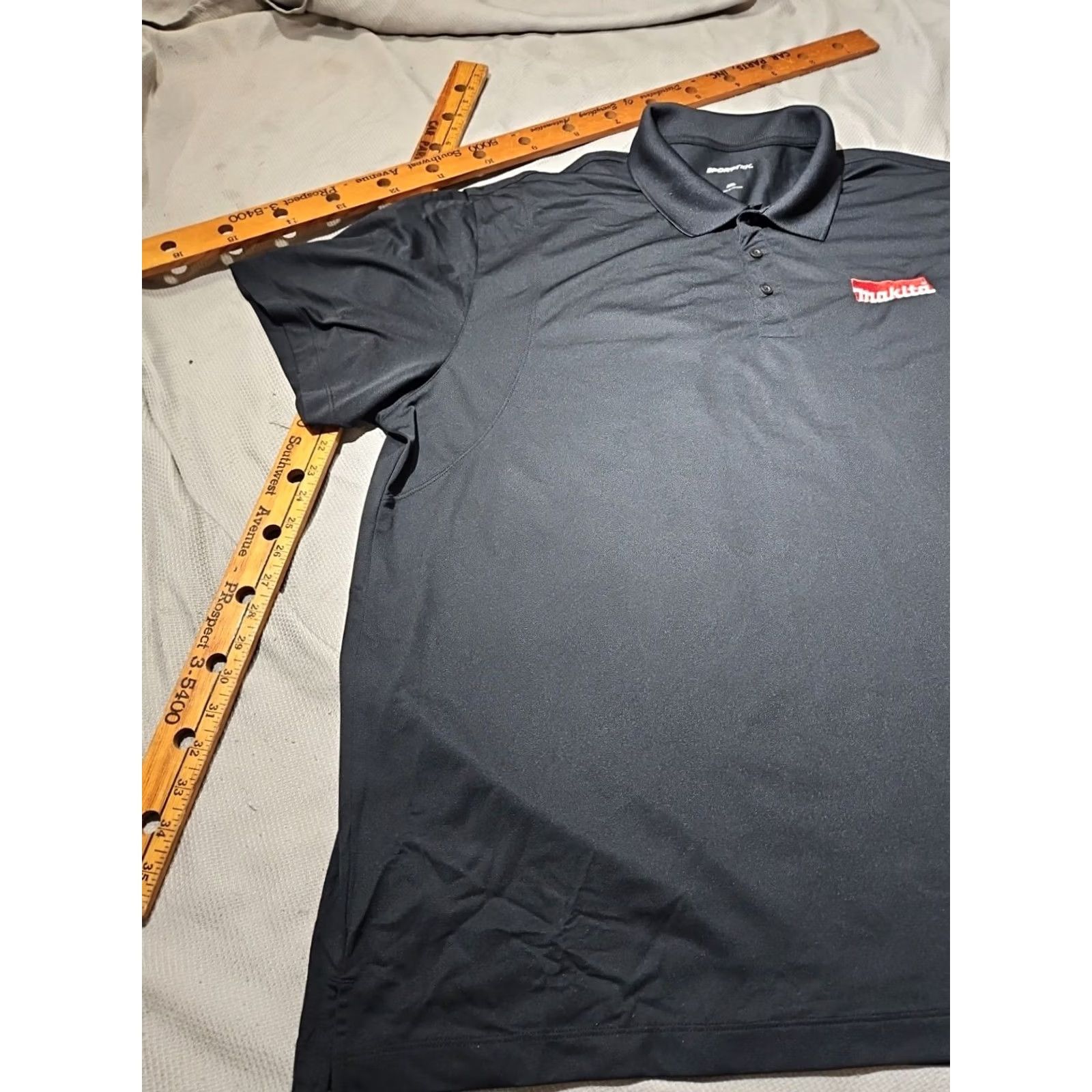 Vintage Makita Tools Shirt Mens 4XL XXXXL Polo Button Embroidered Sport Tek Logo Gray 100% Polyester Big & Tall Logo Polo Shirt Mens XXL? (No) Size US XXL / EU 58 / 5 - 3 Thumbnail