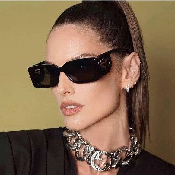 NEW GUCCI GG1325S 001 BLACK SQUARE WOMEN SUNGLASSES GUCCI