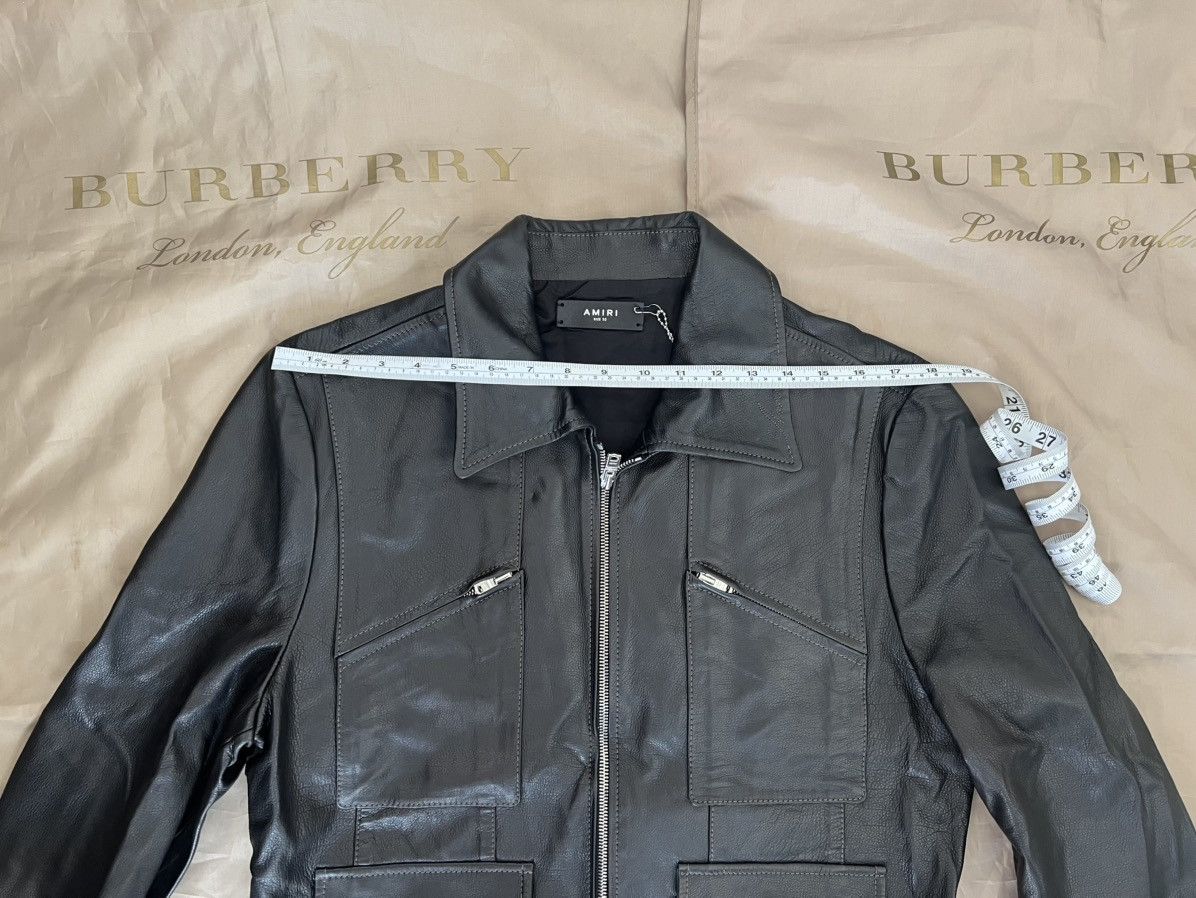 Amiri AMIRI pointed-collar grained leather jacket size 52 Size US L / EU 52-54 / 3 - 12 Thumbnail