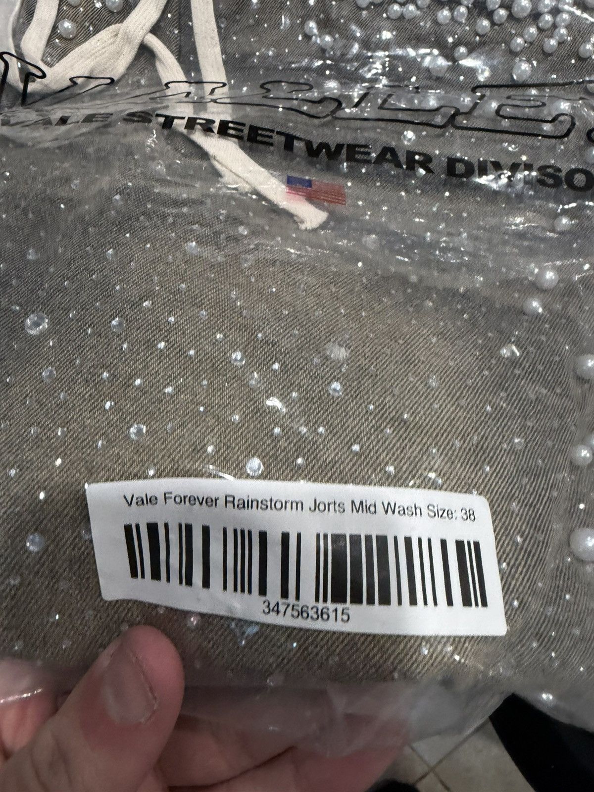 Vale Vale Forever Rainstorm Rhinestone Jorts – Black 38 New Size US 38 / EU 54 - 8 Thumbnail