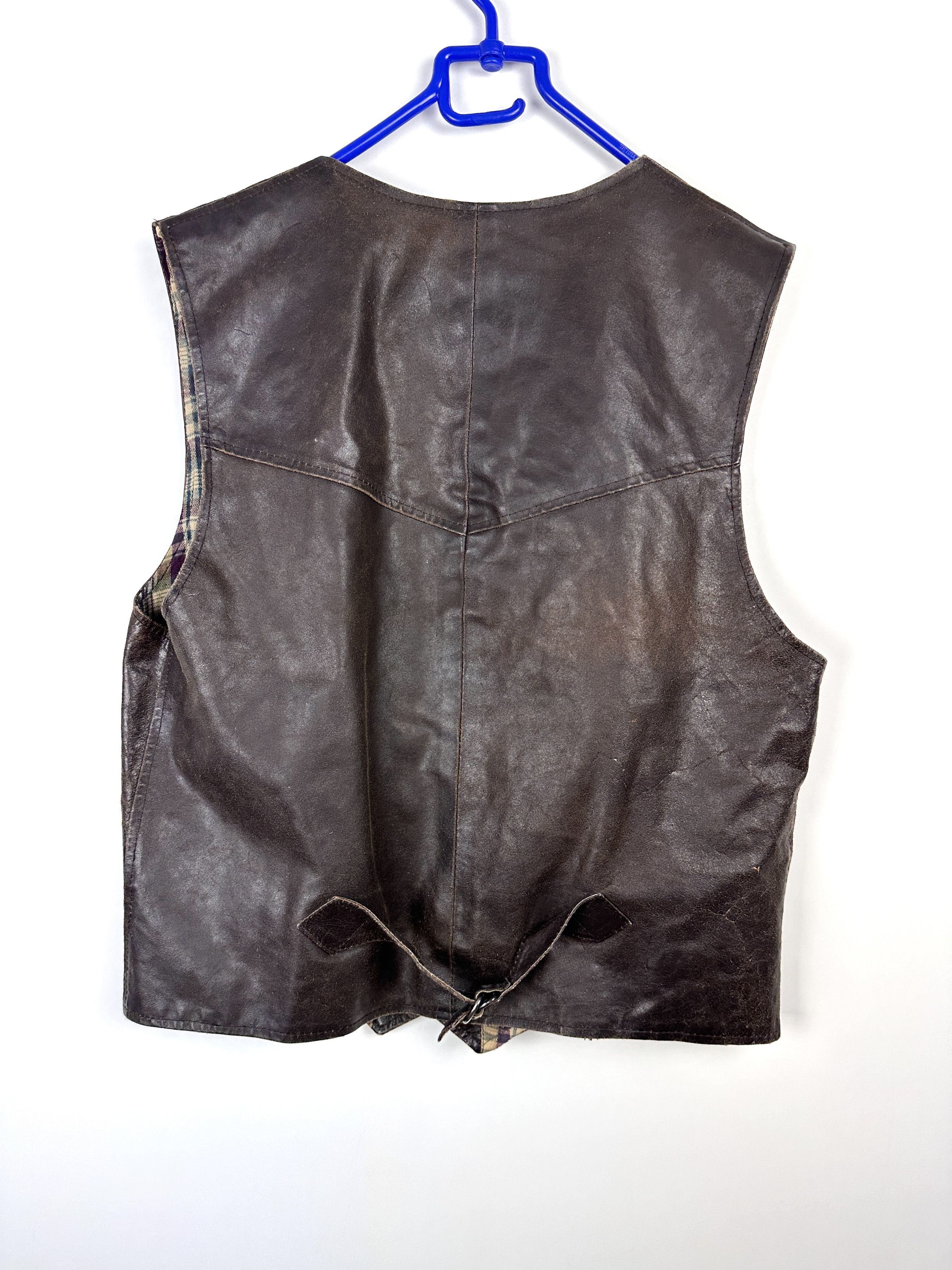 Vintage Vintage men leather vest brown Size US M / EU 48-50 / 2 - 6 Thumbnail