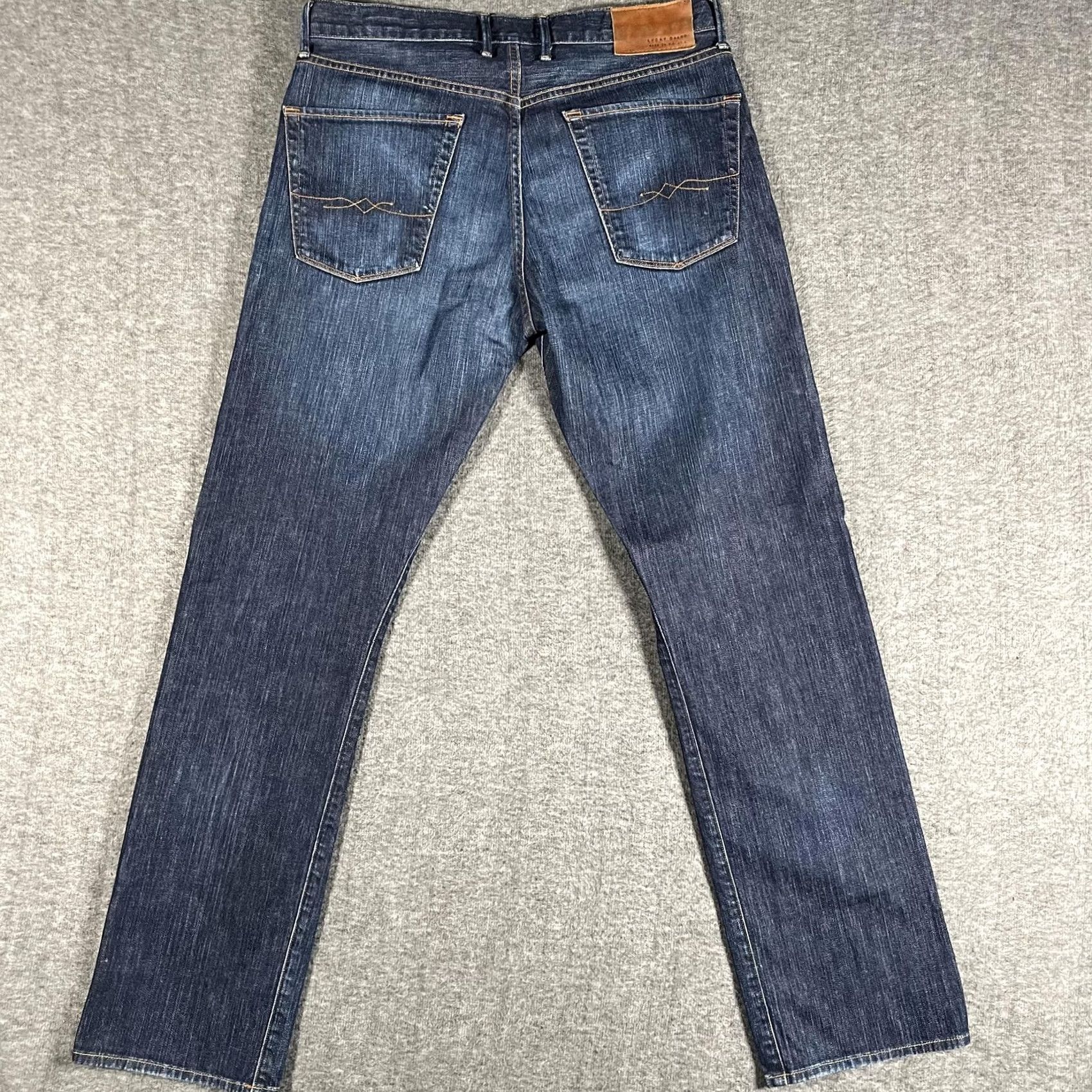 Lucky Brand Lucky Brand 121 Heritage Slim Straight Jeans Mens 33x31 Blue Selvage Made USA Size US 33 - 3 Thumbnail