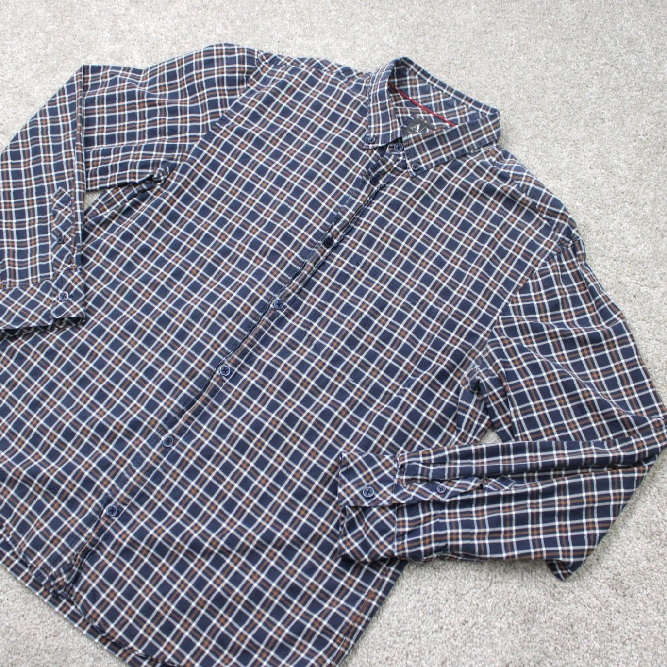 Armani Exchange A/X Armani Exchange Shirt Mens Large Blue Regular Fit Long Sleeve Button Down Size US L / EU 52-54 / 3 - 3 Thumbnail