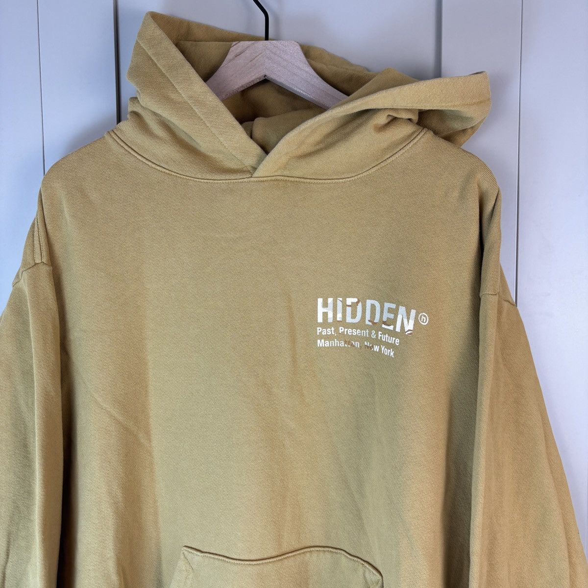 HIDDEN Hidden NY Camo Logo Hoodie Sand Sweater Rare SS21 Sweatshirt Size US L / EU 52-54 / 3 - 3 Thumbnail
