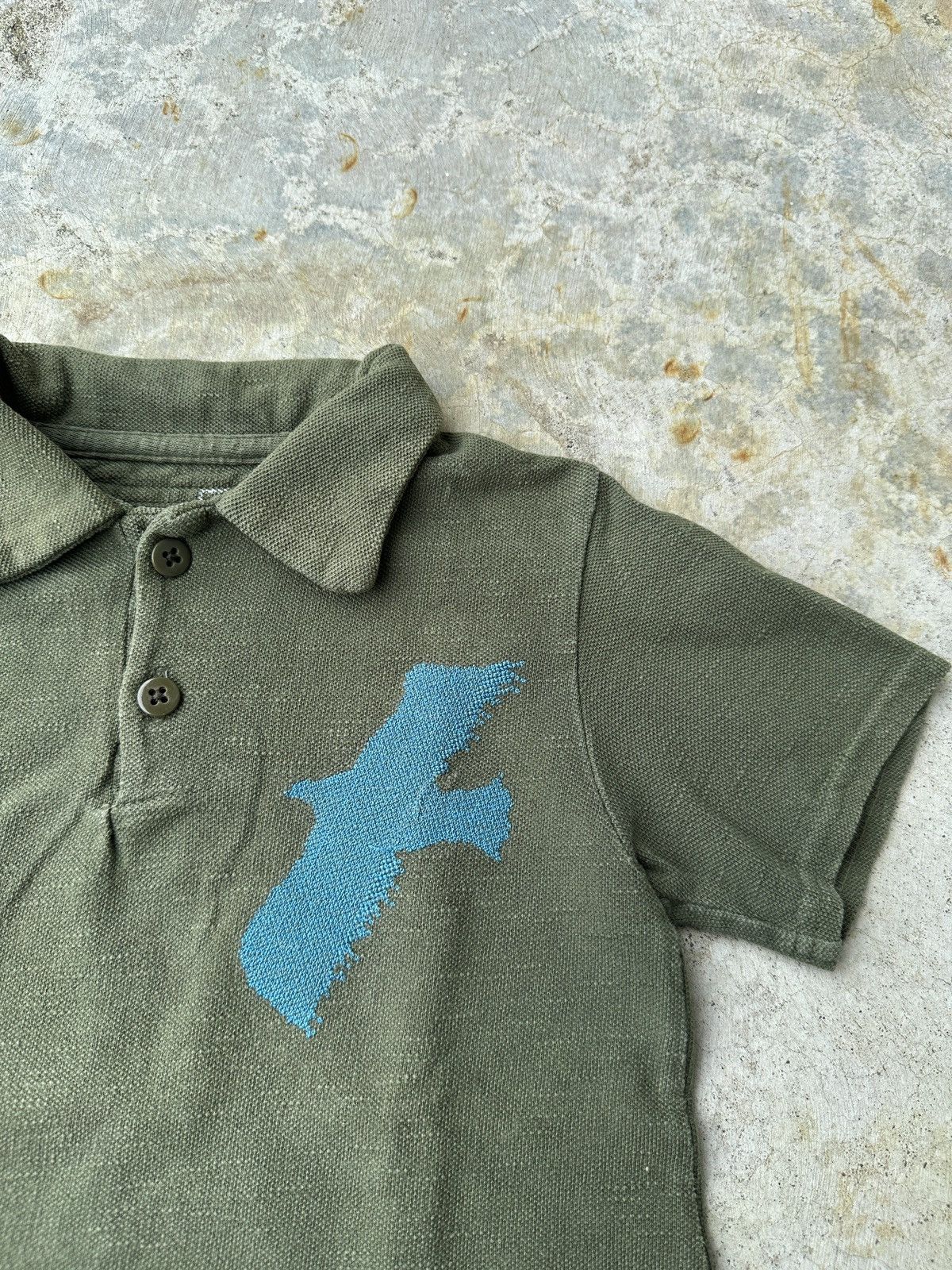 Kapital Kid Size Eagle Bird Embroidery Americana Miltary Polo Tee Size US XXS / EU 40 - 3 Thumbnail