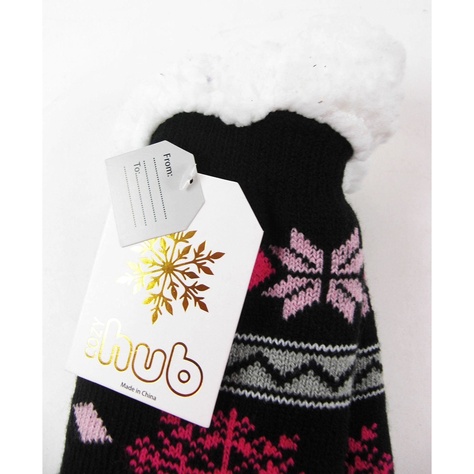Other Cozy Hub Thick Non-Skid Slipper Socks Women's- New - Black Size ONE SIZE - 3 Thumbnail