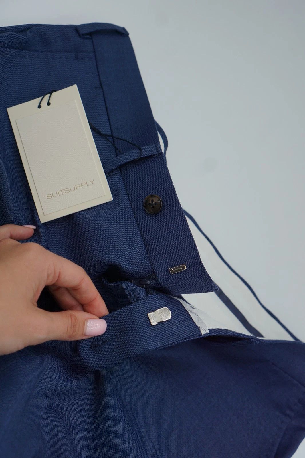Suitsupply Men Suitsupply Pants Navy Blue Wool Brescia Size UK/US40 Size 40R - 3 Thumbnail