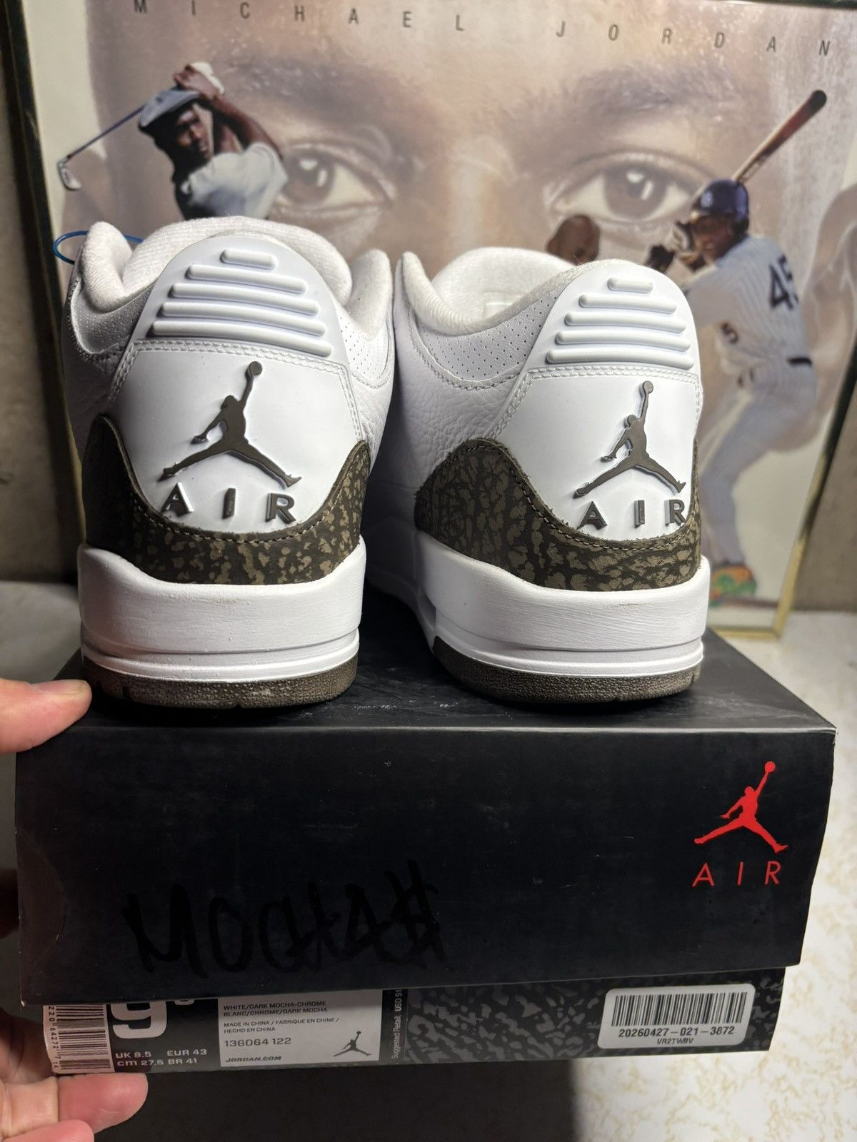 Jordan Brand Jordan 3 Retro Mocha Size US 9.5 / EU 42-43 - 7 Thumbnail