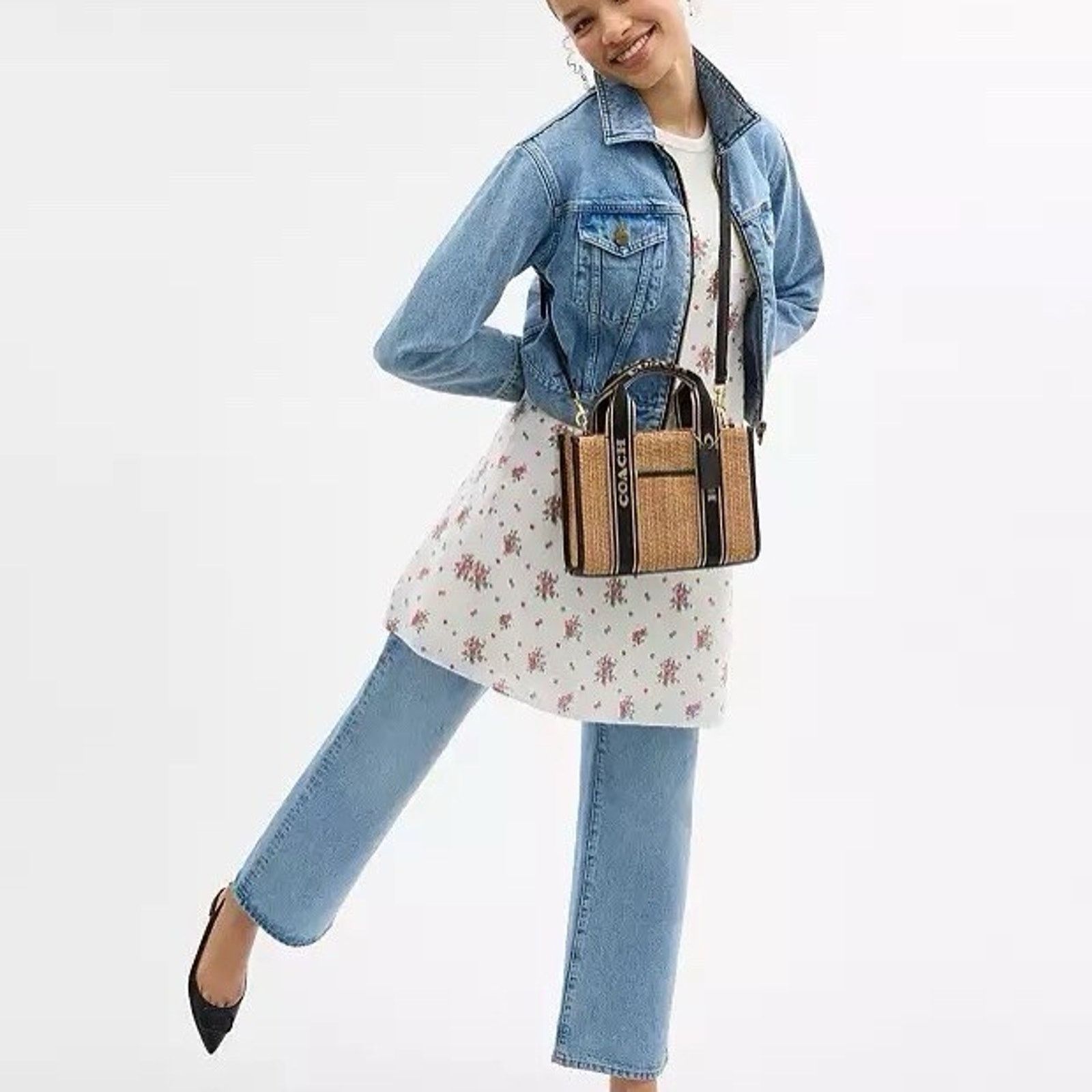 Coach NWT COACH Smith Tote Bag 24 CAL89 Toast Crossbody Leather Size ONE SIZE - 7 Thumbnail