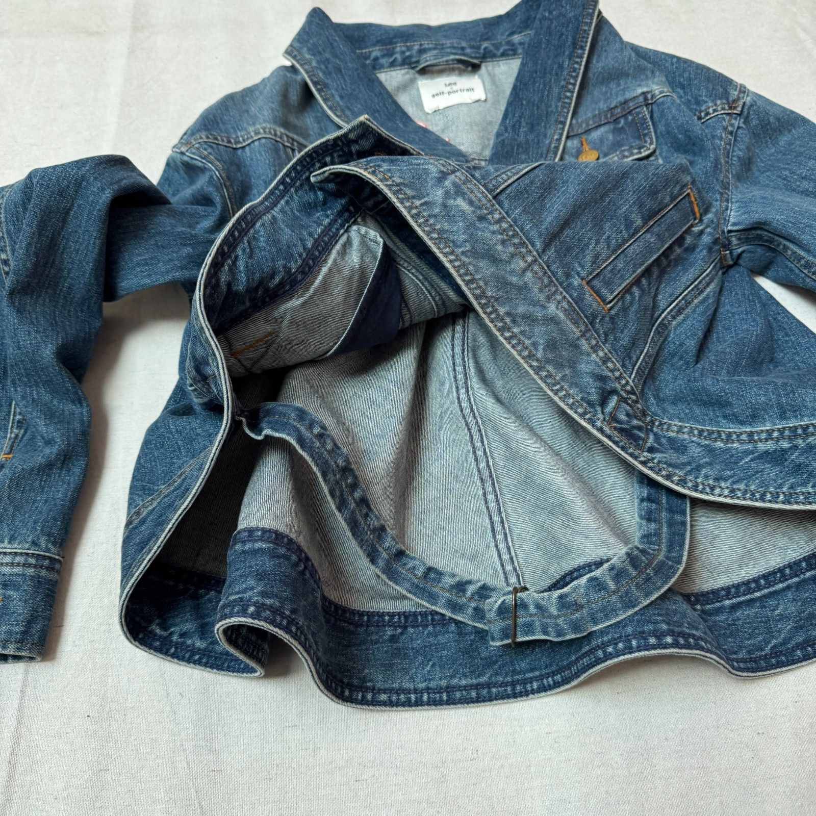 Lee SS19 Self Portrait x Lee Denim Trucker Jacket Women's Medium Size M / US 6-8 / IT 42-44 - 5 Thumbnail