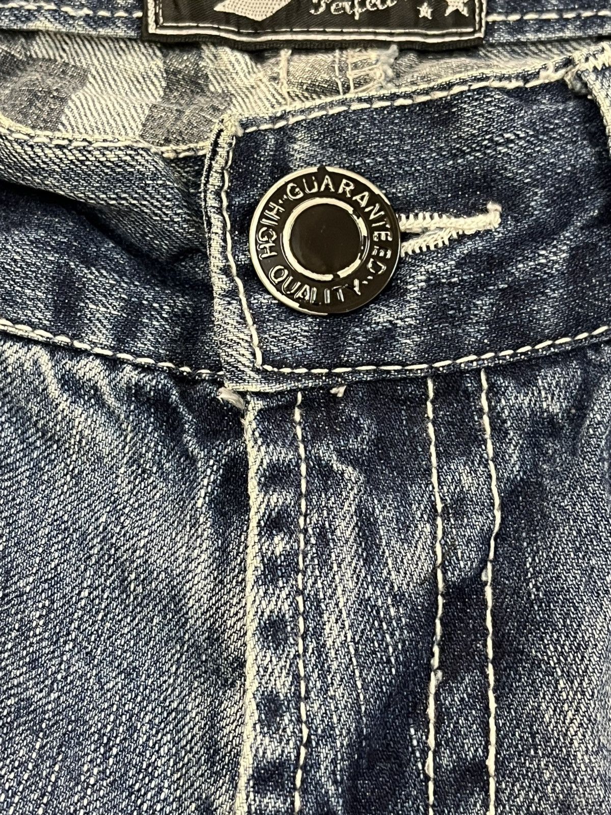 Beauty Beast × Le Grande Bleu (L.G.B.) Vintage Speed Flash Faded Distressed Denim Size US 31 - 7 Thumbnail