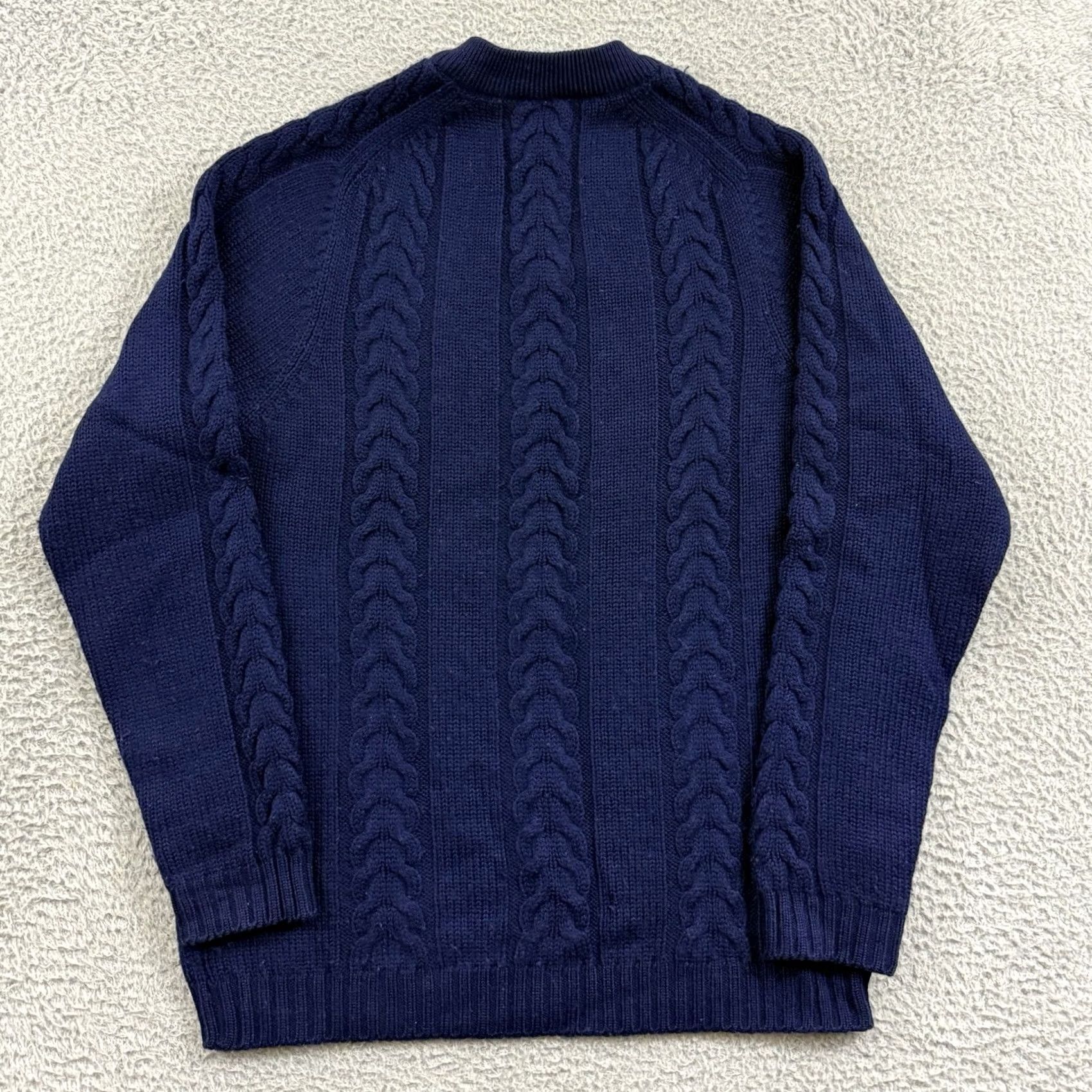 Vintage VINTAGE White Stag Sweater Womens Medium Blue 80s Cable Knit Wool Blend Preppy Size M / US 6-8 / IT 42-44 - 7 Thumbnail