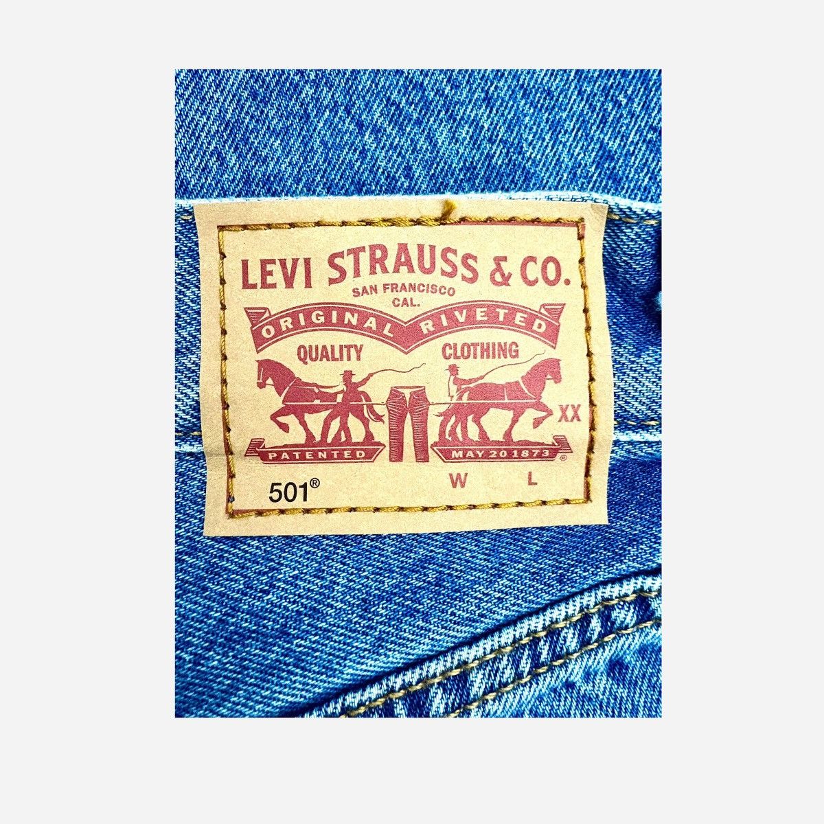 Levi's Levi’s Women’s 501 Patch Straight High Rise Blue Jeans 25-30 Size 25" / US 0 / IT 36 - 12 Thumbnail